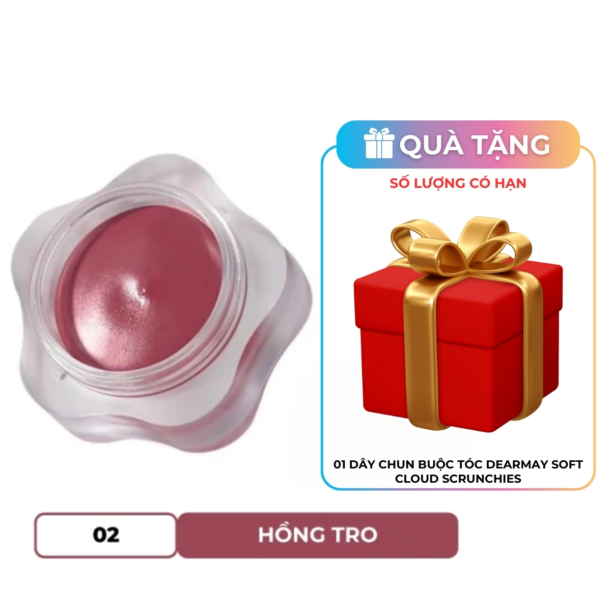 Son Bùn Dearmay Pure Falling Mood Lip Pot Thuần Chay 02 Blush Hour