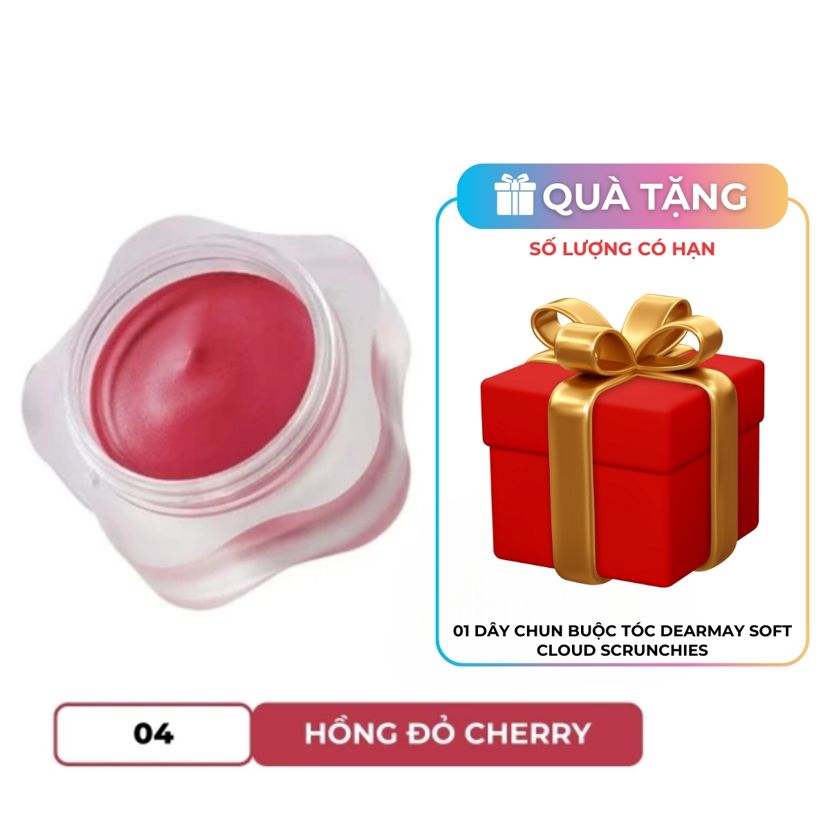 Son Bùn Dearmay Pure Falling Mood Lip Pot Thuần Chay 04 Pounding Heart