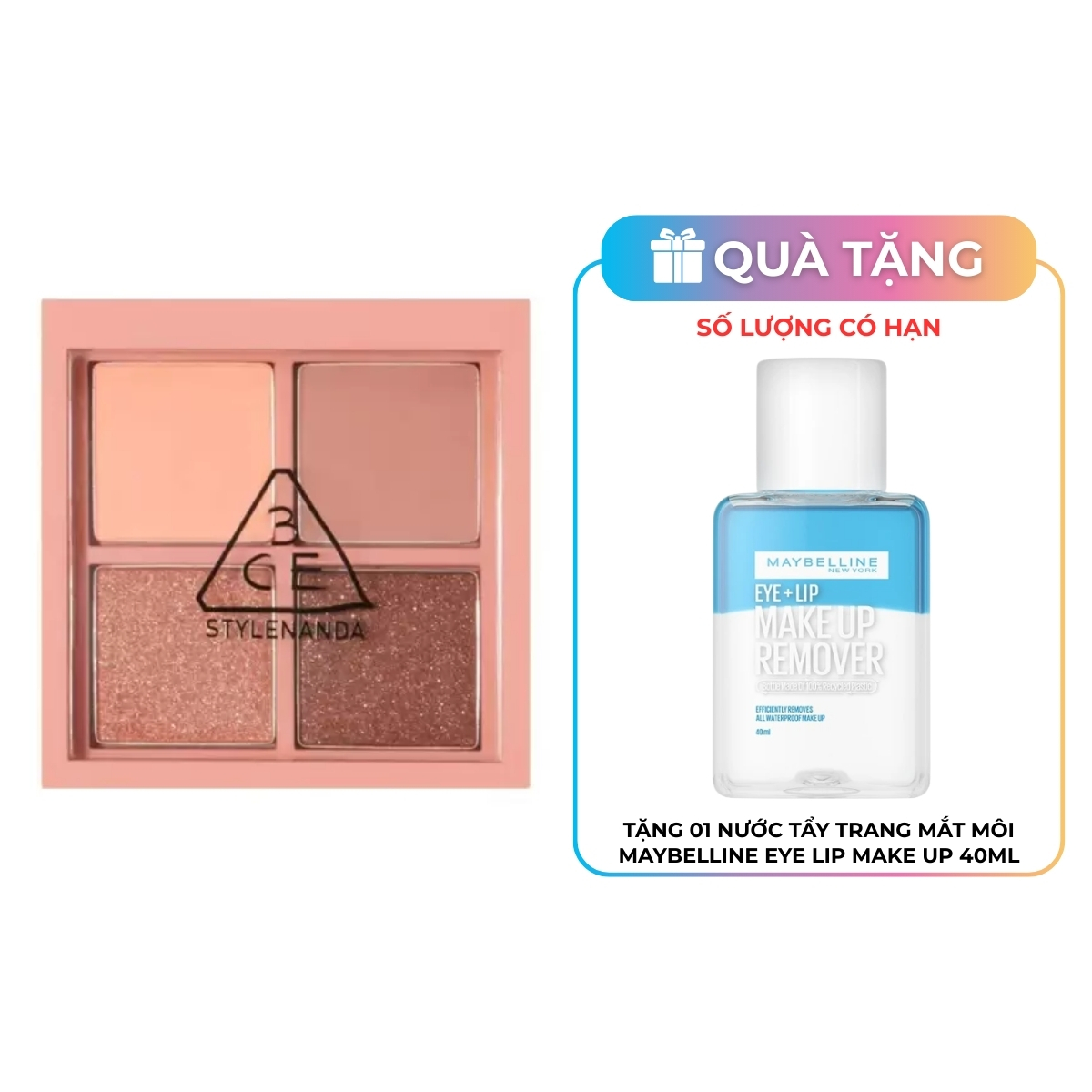 Phấn Mắt 3CE Mini Multi Eye Color Palette 4 Ô 3.2g - Màu Sắc: SIDE BY SIDE