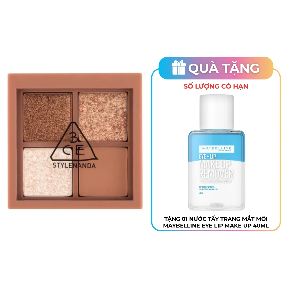 Phấn Mắt 3CE Mini Multi Eye Color Palette 4 Ô 3.2g #Casual Talk