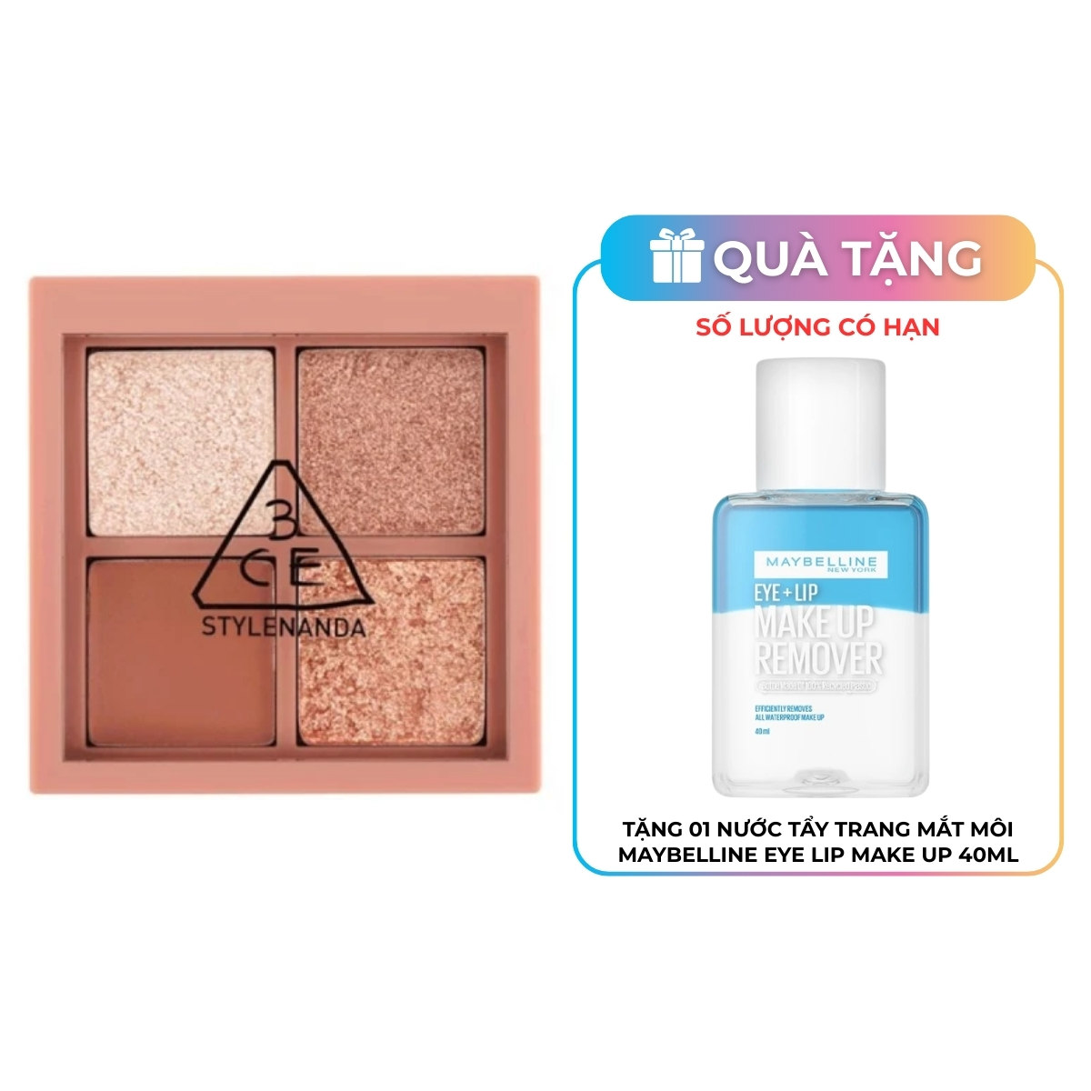 Phấn Mắt 3CE Mini Multi Eye Color Palette 4 Ô 3.2g #Second Pair