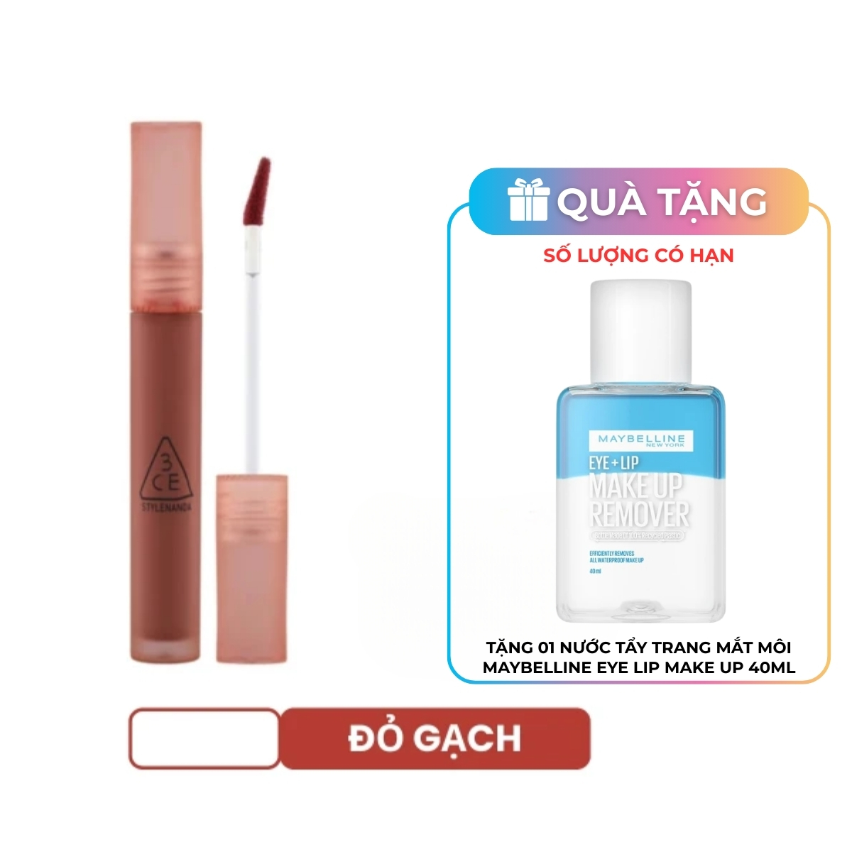 Son Kem 3CE Blur Water Tint Sepia Lì Mềm Mượt Môi 4.6g