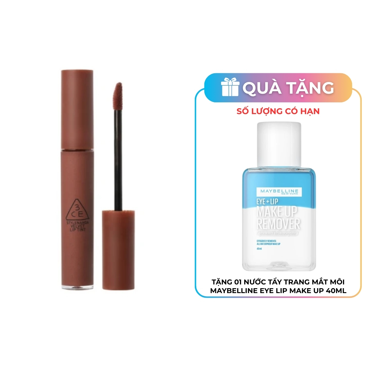 Son Kem 3CE Velvet Lip Tint Bitter Hour 4g