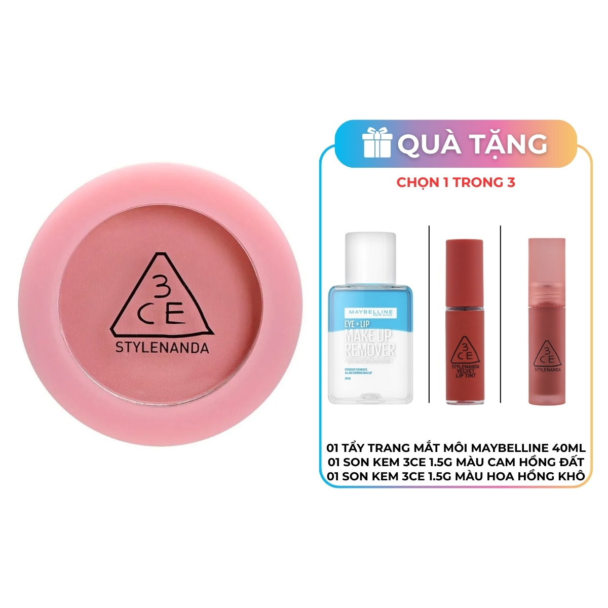 Phấn Má 3CE Face Blush City Mauve 3.5g