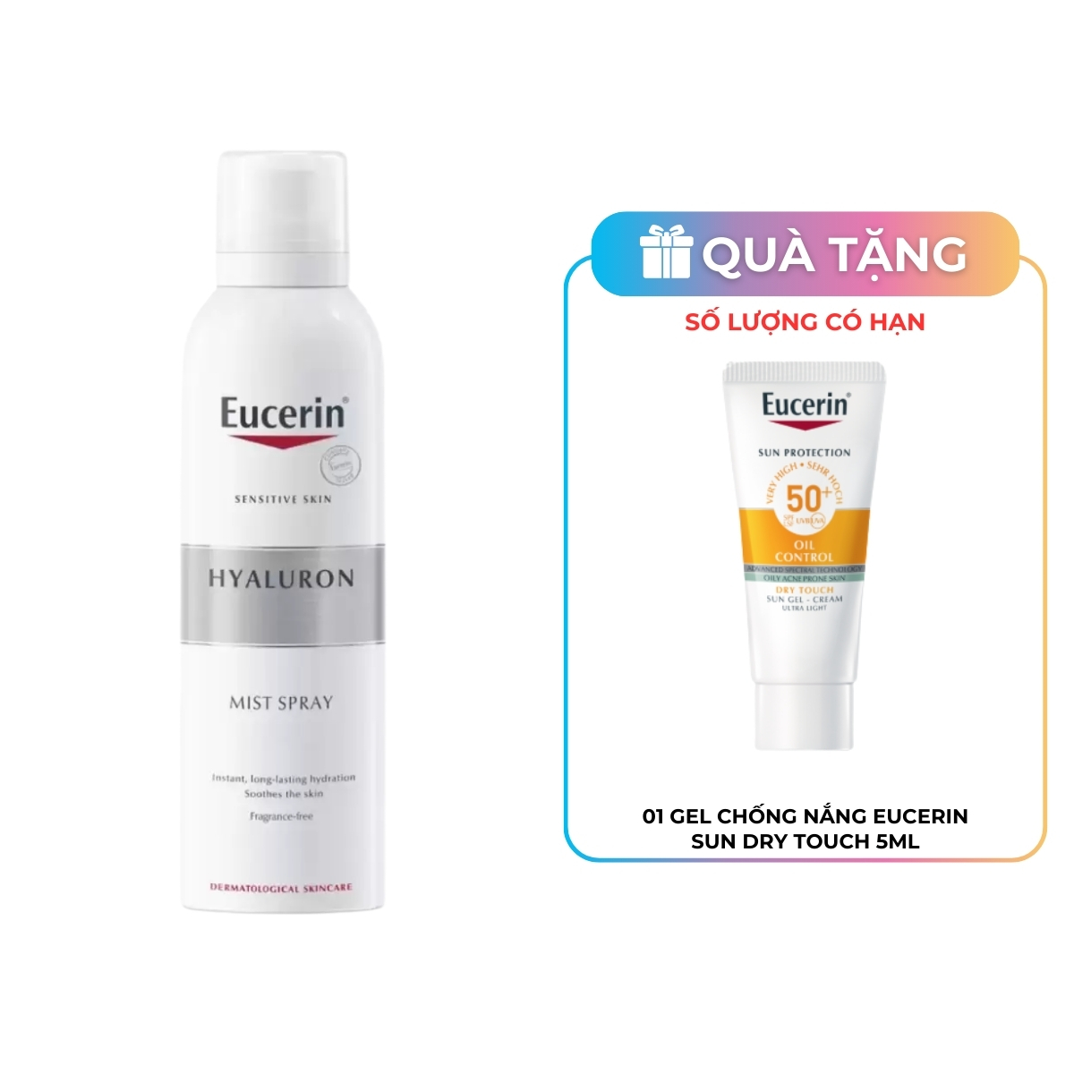 Xịt Khoáng Eucerin Hyaluron Mist Spray Cấp Ẩm Cho Da Nhạy Cảm 150ml