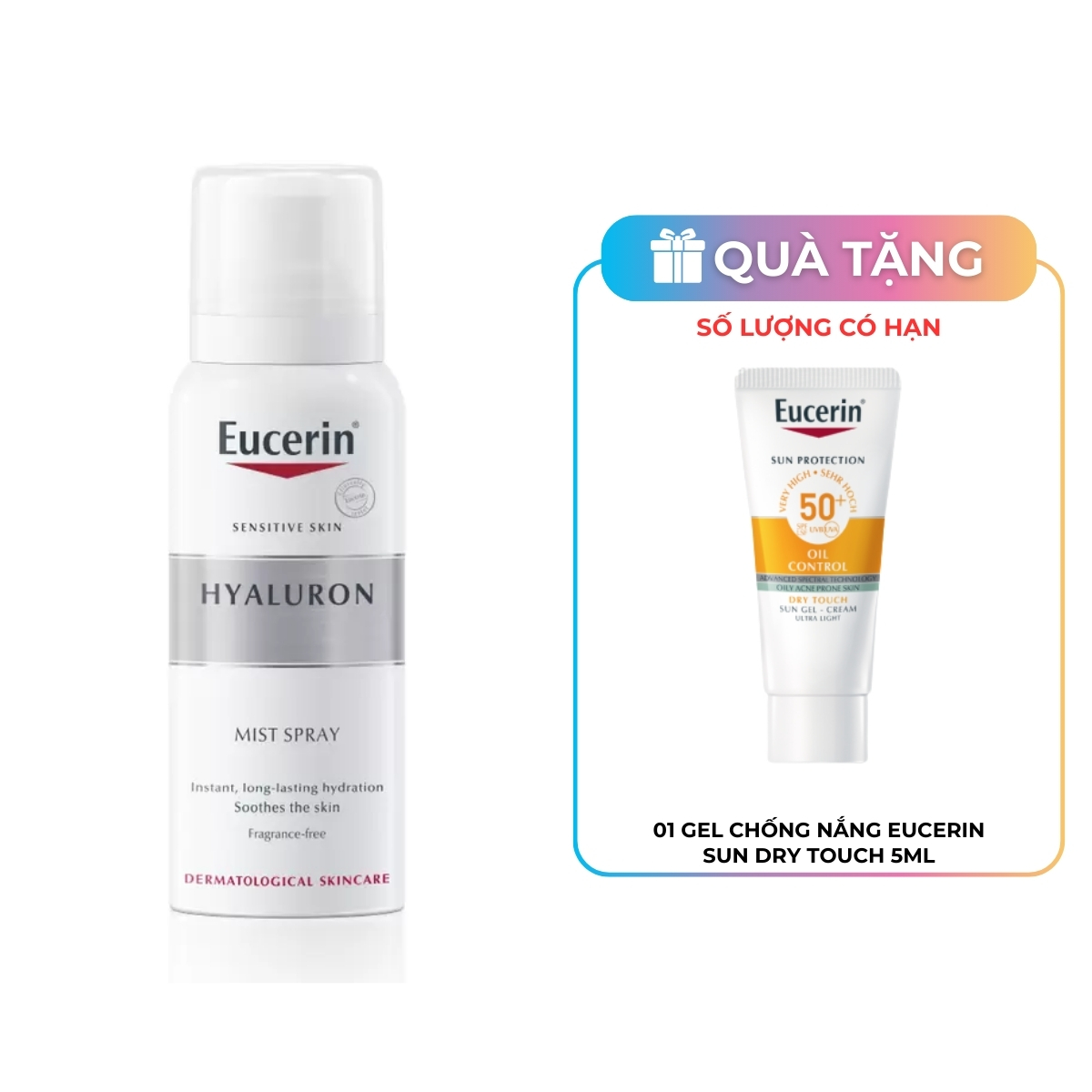 Xịt Khoáng Eucerin Hyaluron Mist Spray Cấp Ẩm Cho Da Nhạy Cảm 50ml