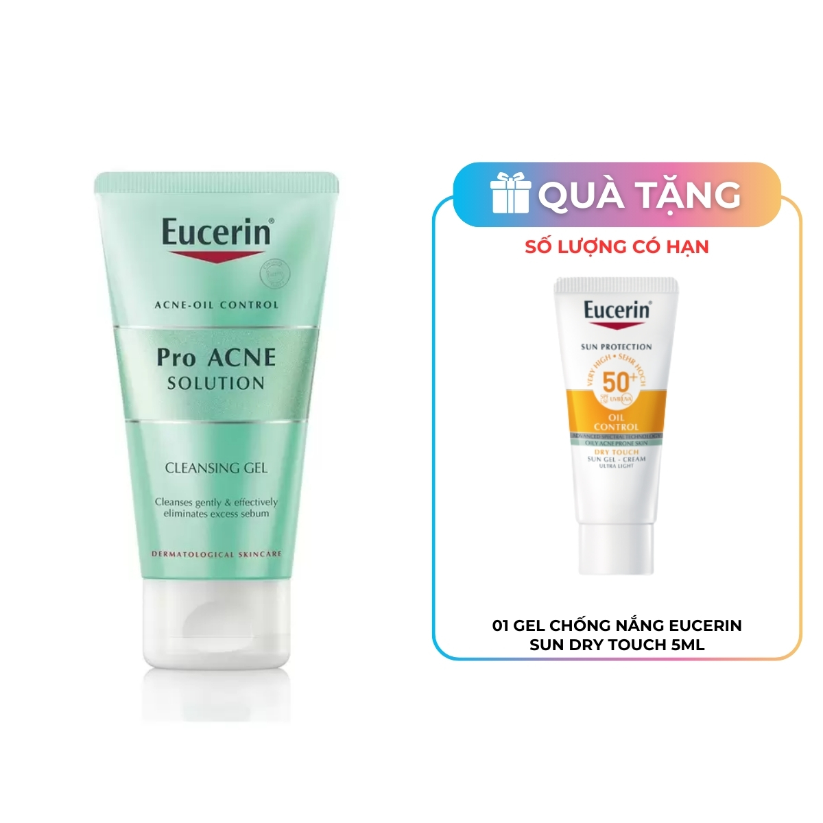 Gel Rửa Mặt Eucerin Pro ACNE Solution Cho Da Nhờn Mụn 75ml