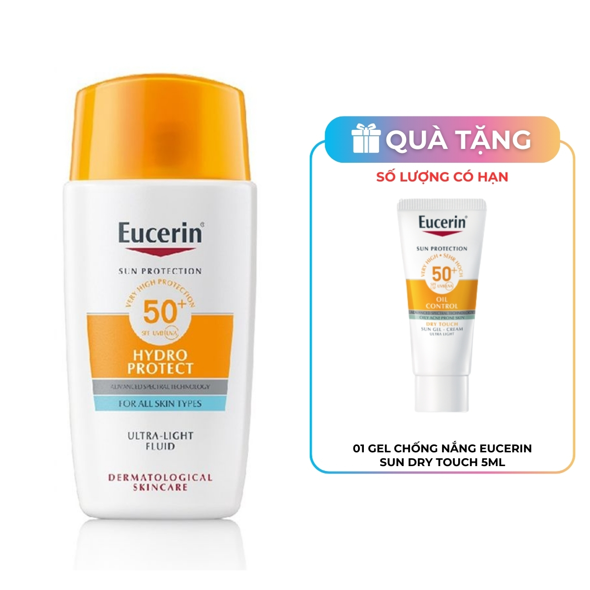 Kem Chống Nắng Eucerin Hydro Protect Ultra Light Fluid SPF 50+ 50ml