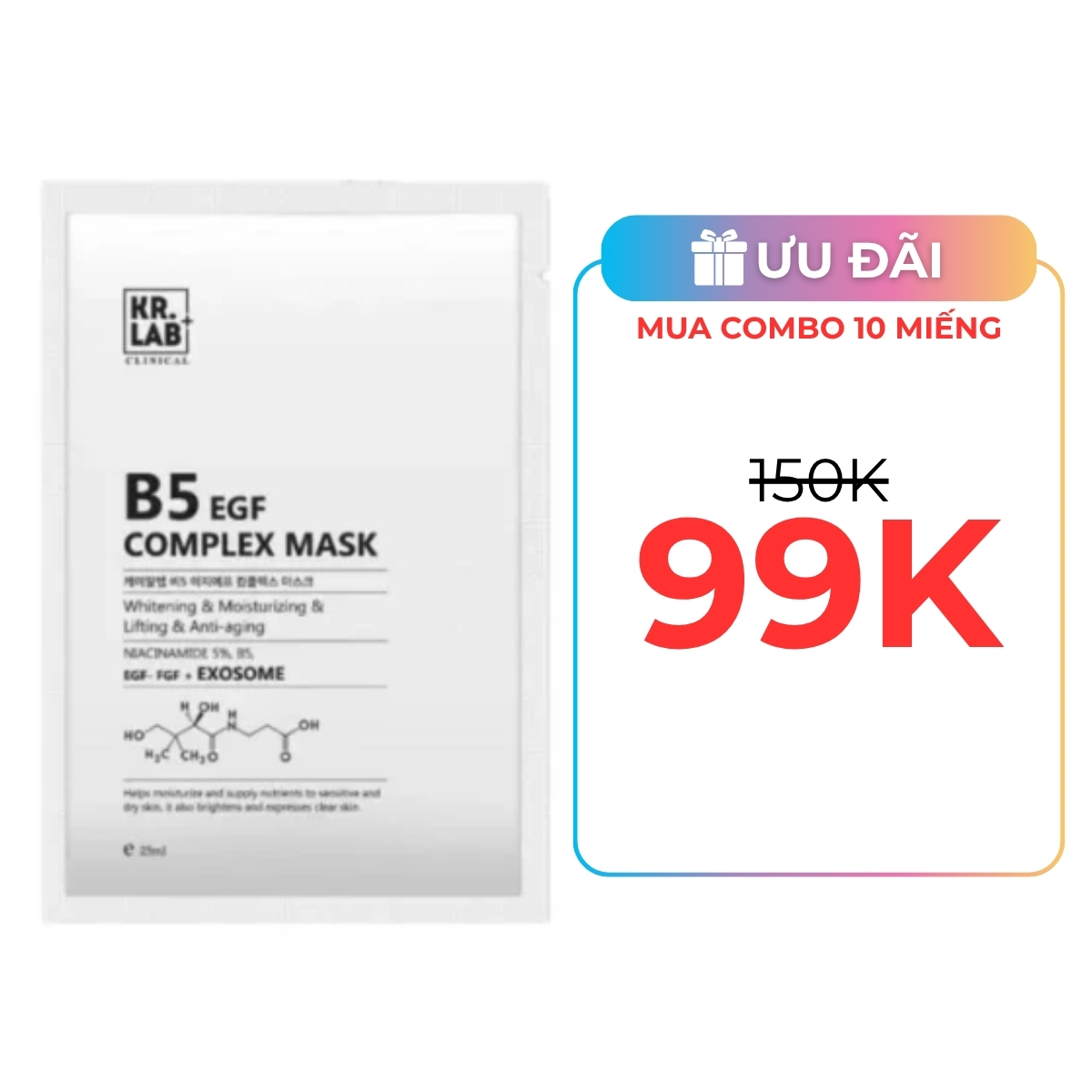 Mặt Nạ Kr.Lab+ B5 EGF Complex Mask 25ml