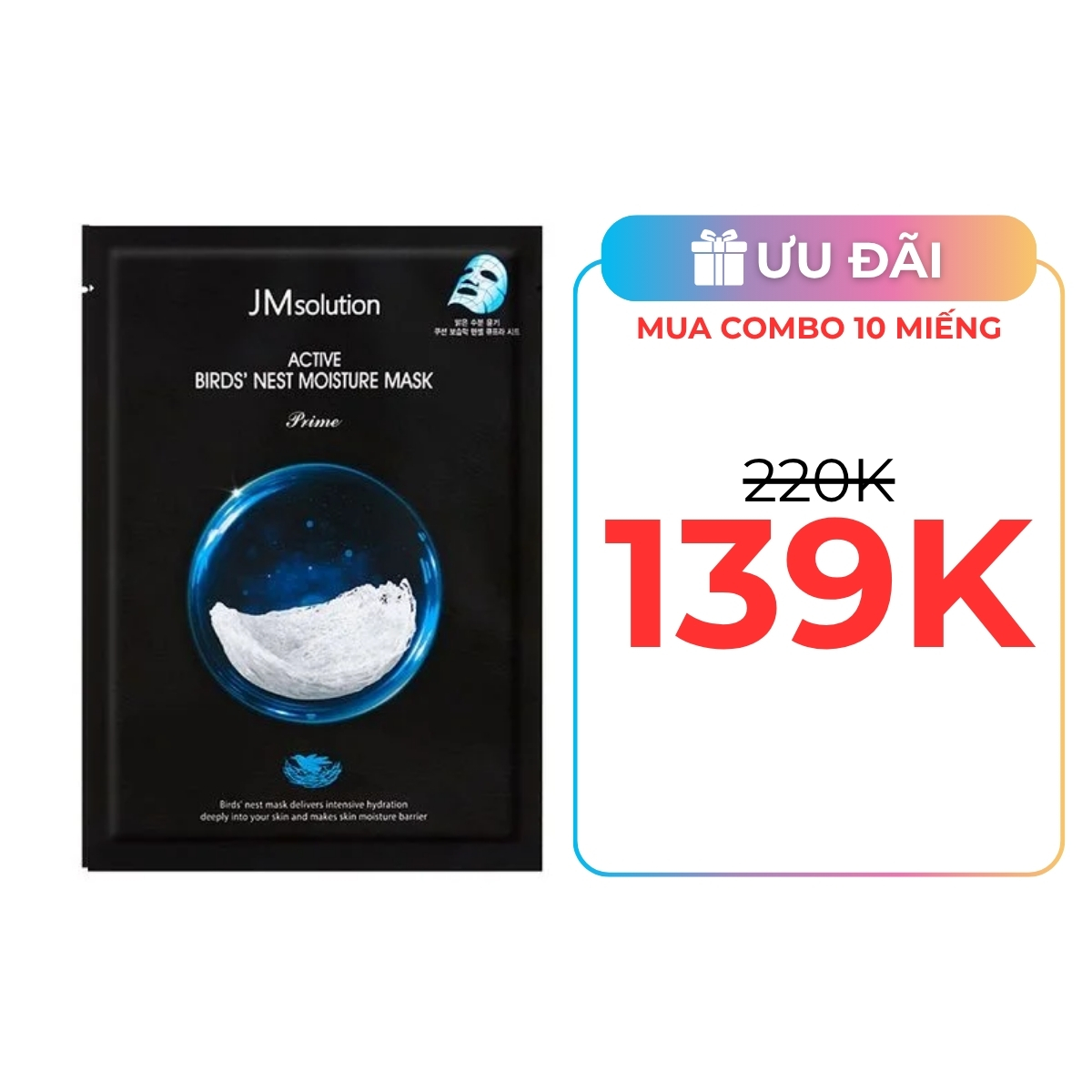 Mặt Nạ JM Solution Mask Chống Lão Hóa Tổ Yến