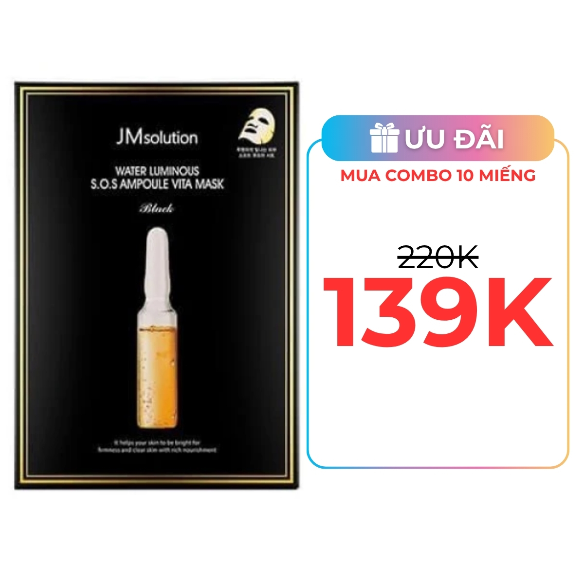 Mặt Nạ JM Solution Mask S.O.S Ampoule Vita