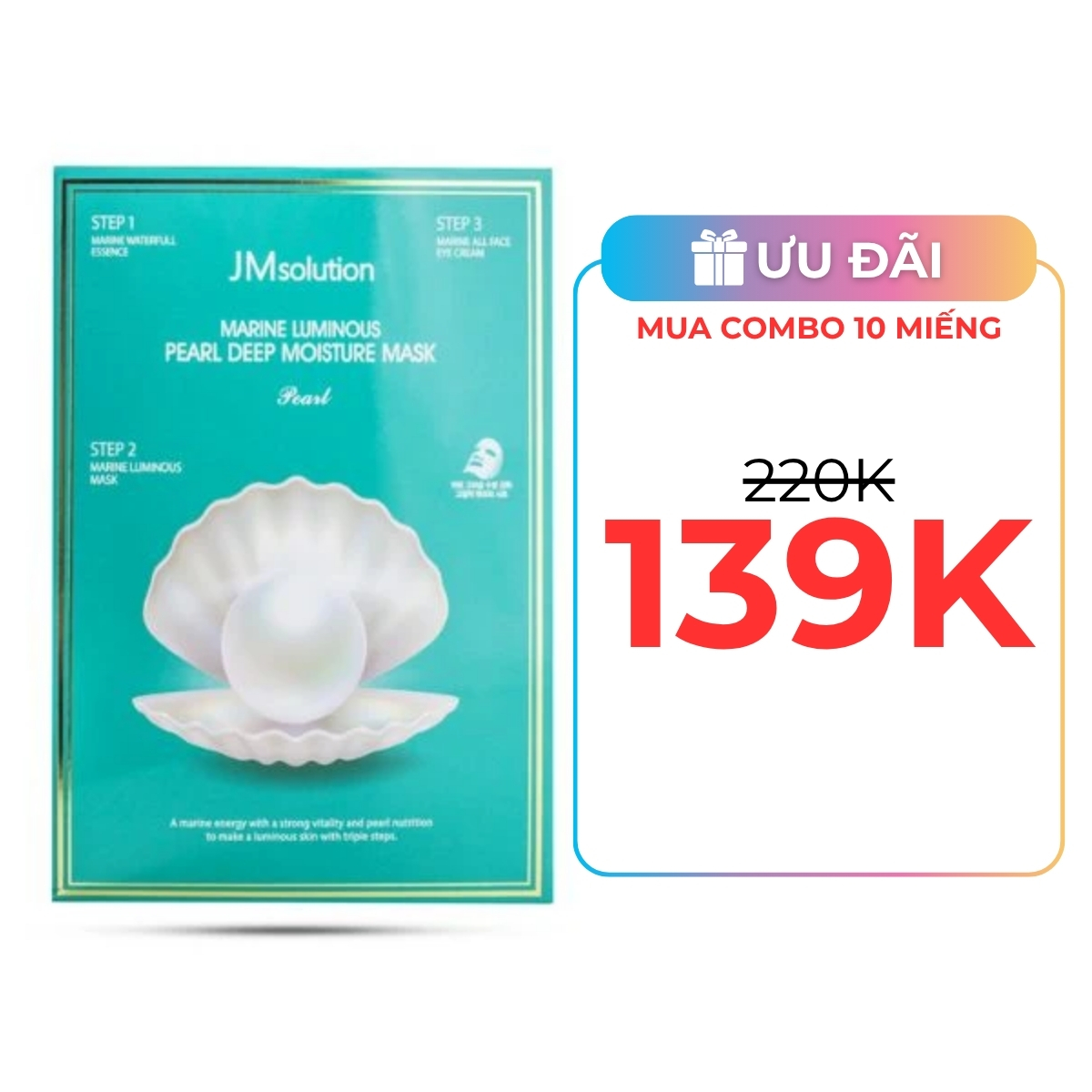 Mặt Nạ JM Solution Mask - Ngọc Trai New Up Grade