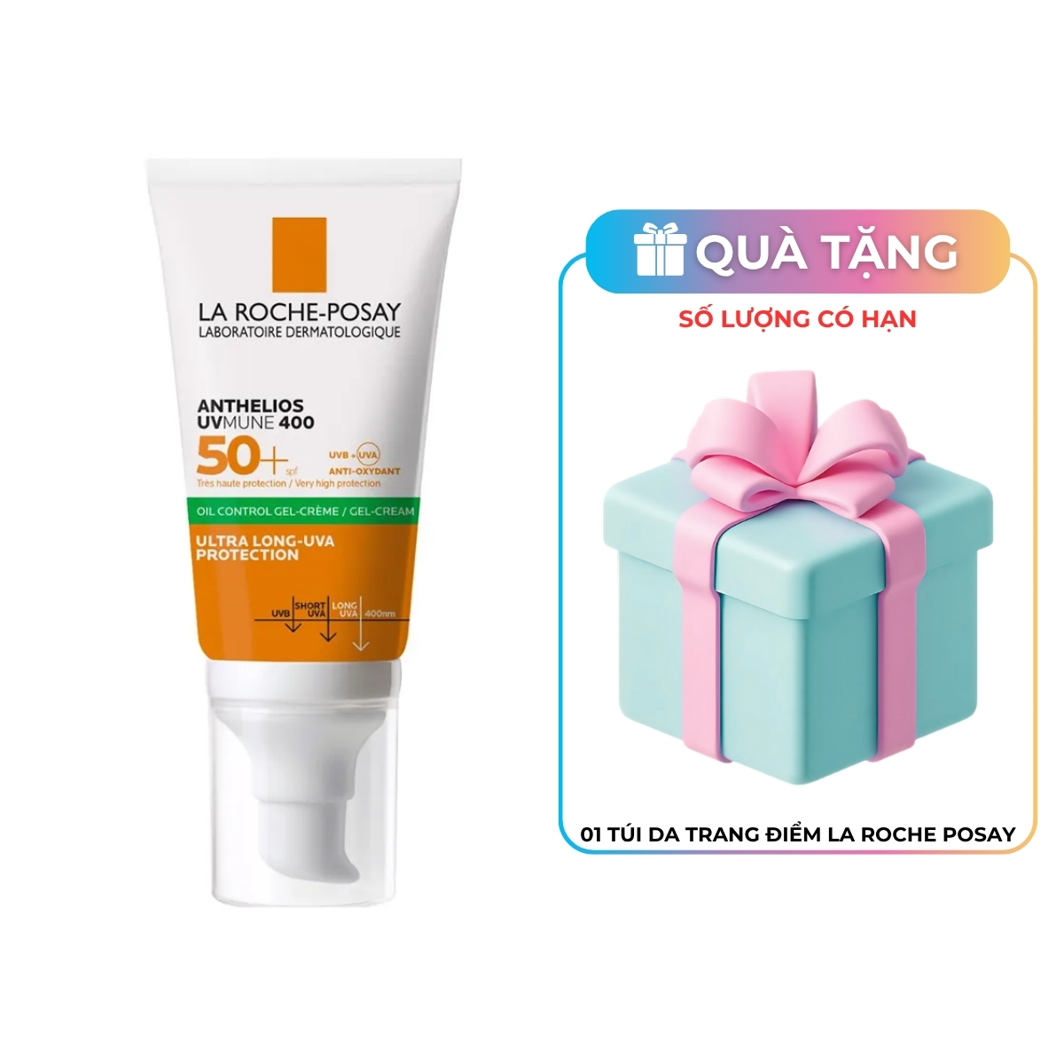 Kem Chống Nắng La Roche-Posay Anthelios Dry Touch Finish Mattifying Effect SPF50+ Kiểm Soát Bóng Nhờn 50ml