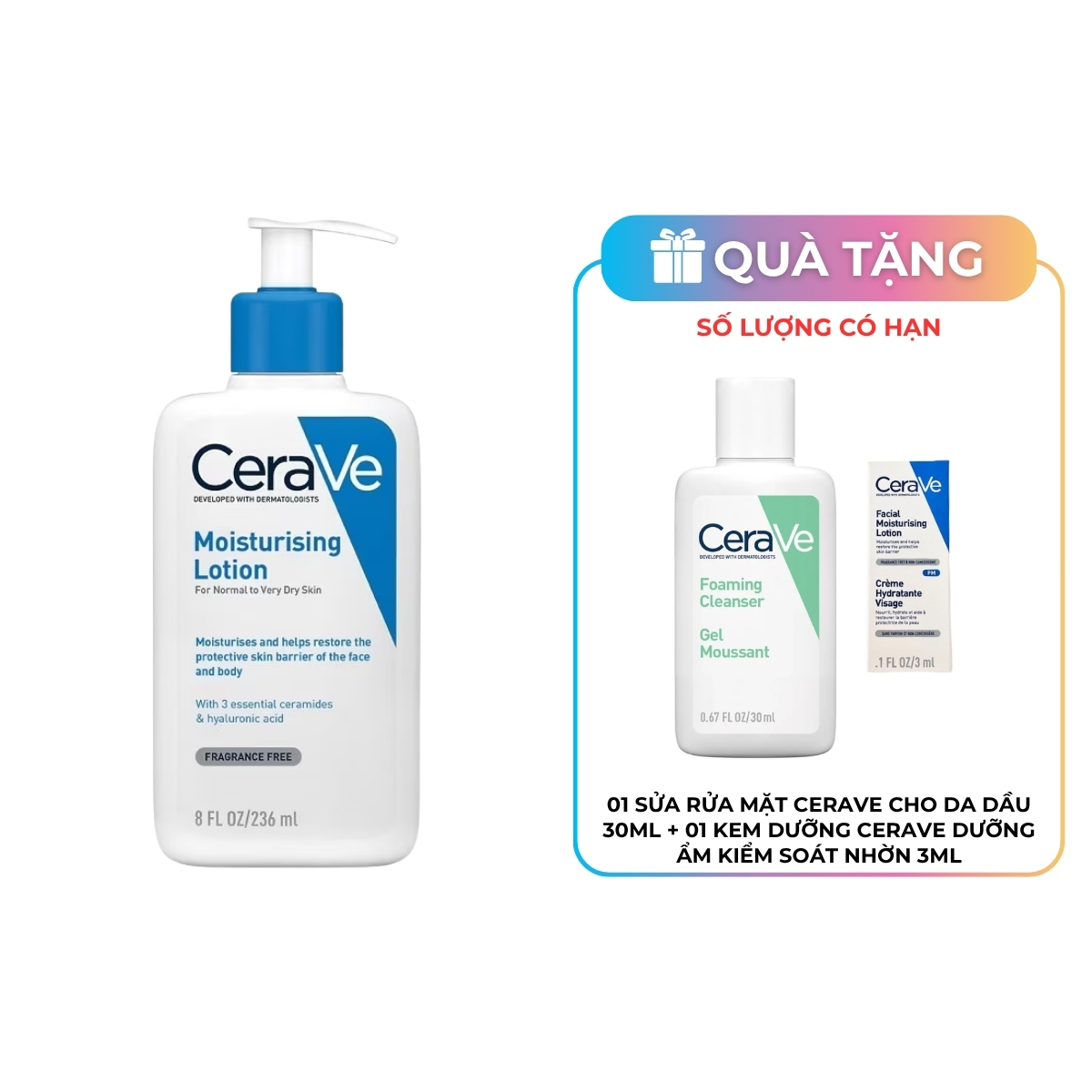 Sữa Dưỡng Cerave Moisturising Lotion Giúp Dưỡng Ẩm Dành Cho Da Khô 236ml