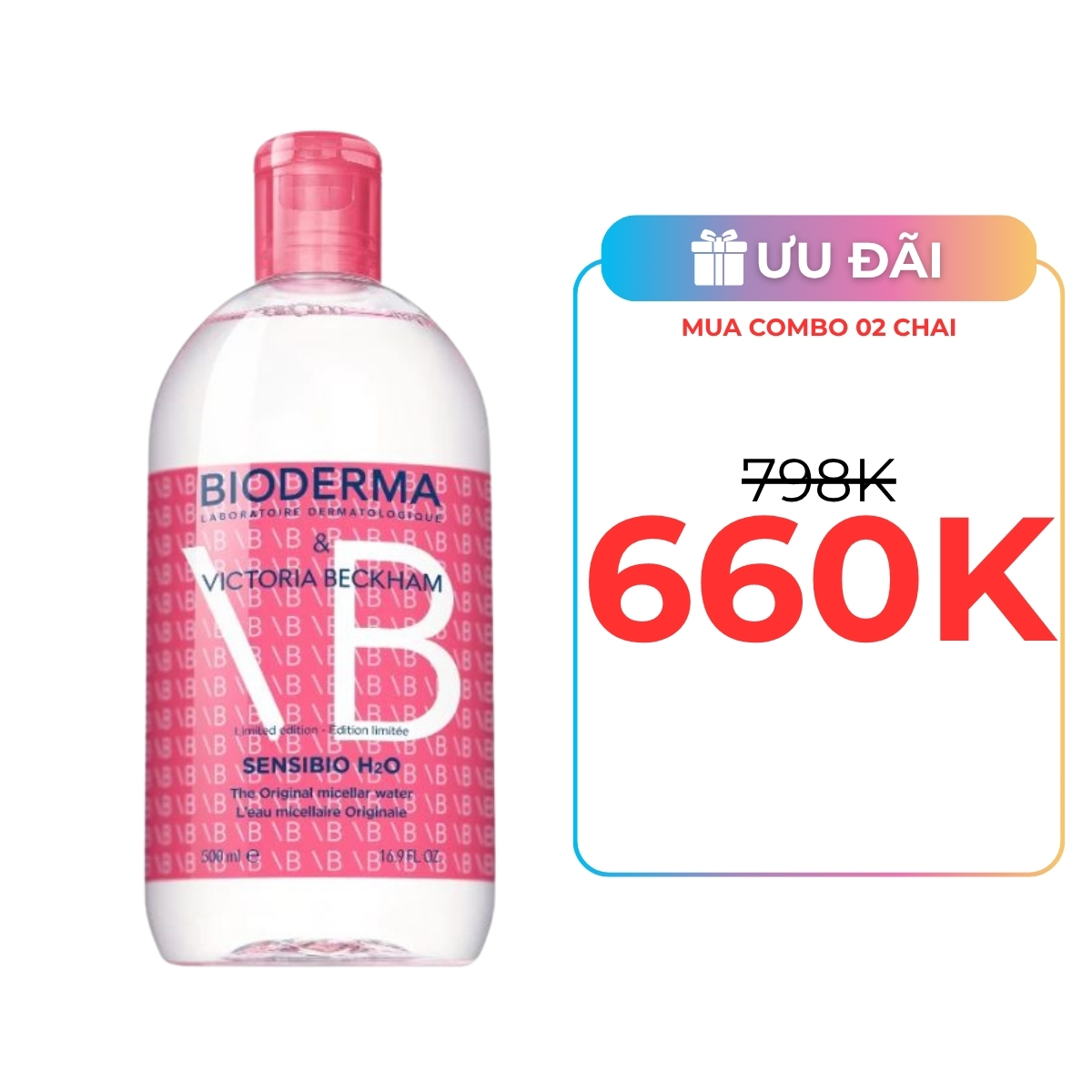 Nước Tẩy Trang Bioderma Cho Da Nhạy Cảm 500ml - Bản Đặc Biệt