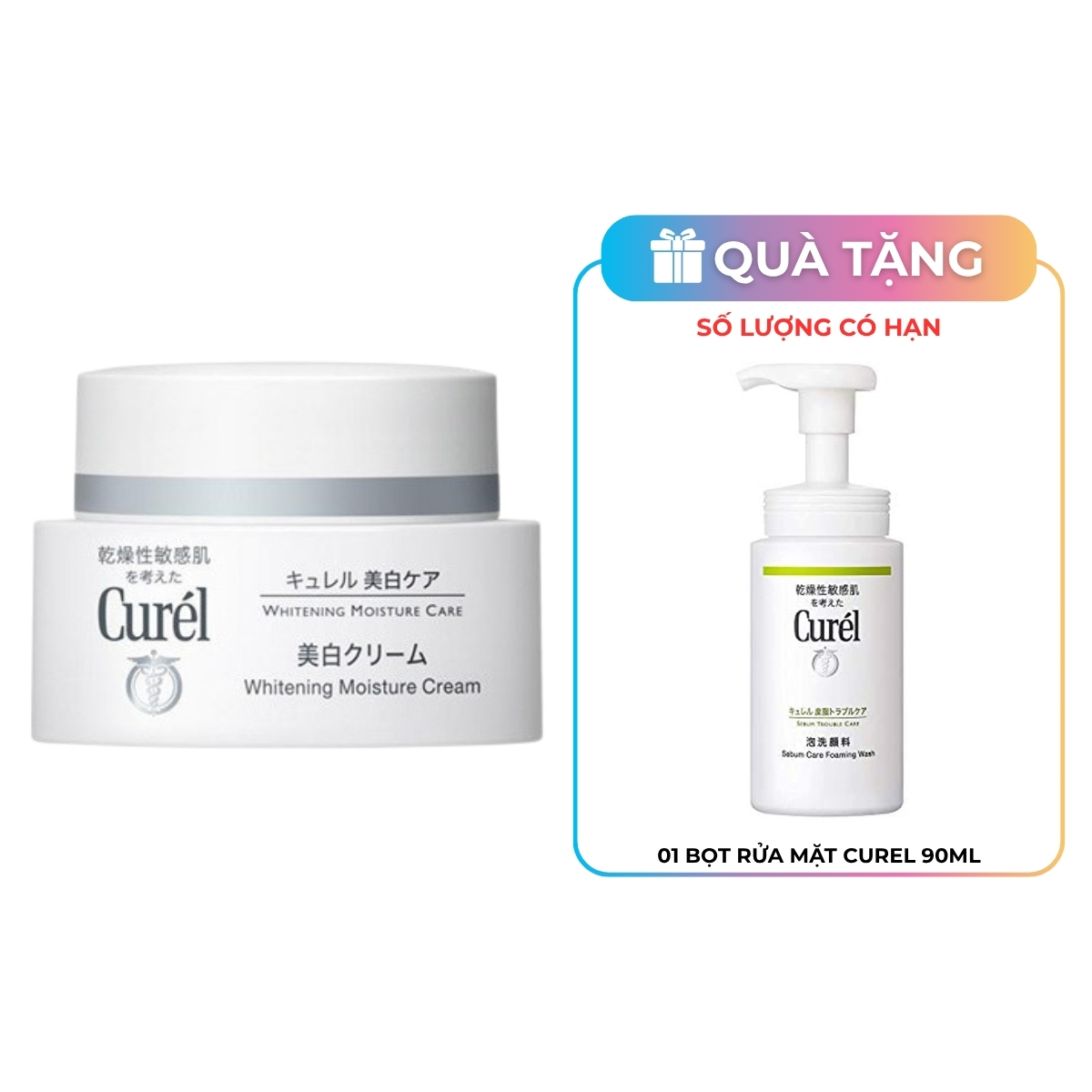 Kem Dưỡng Ẩm Curél Sáng Mịn Whitening Moisture Care 40gr