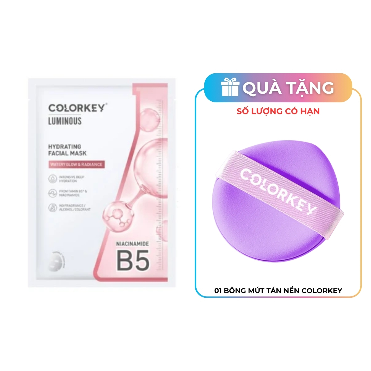 Mặt Nạ Colorkey Luminous Facial Mask Hydrating 25ml