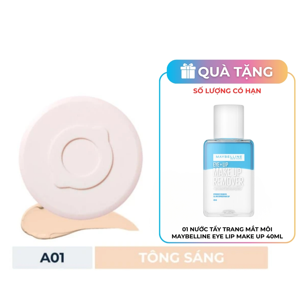 Phấn Nước Lemonade Supermatte Cushion Kiềm Dầu SPF50+/PA+++ 15g - A01 Light