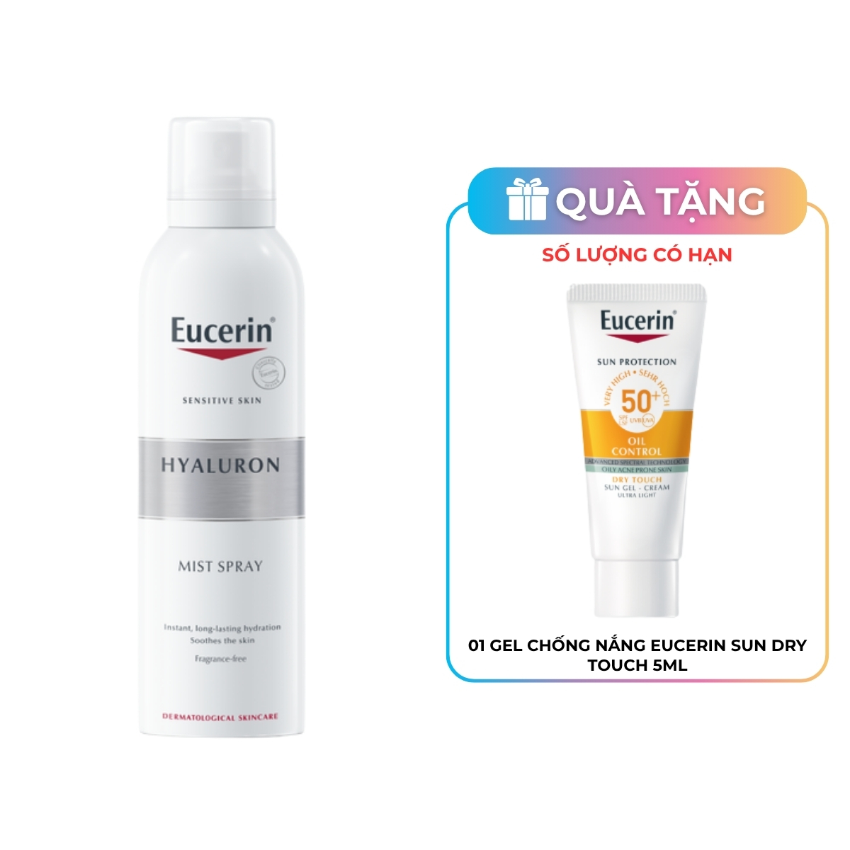 Xịt Khoáng Eucerin Hyaluron Mist Spray Cấp Ẩm Cho Da Nhạy Cảm 150ml
