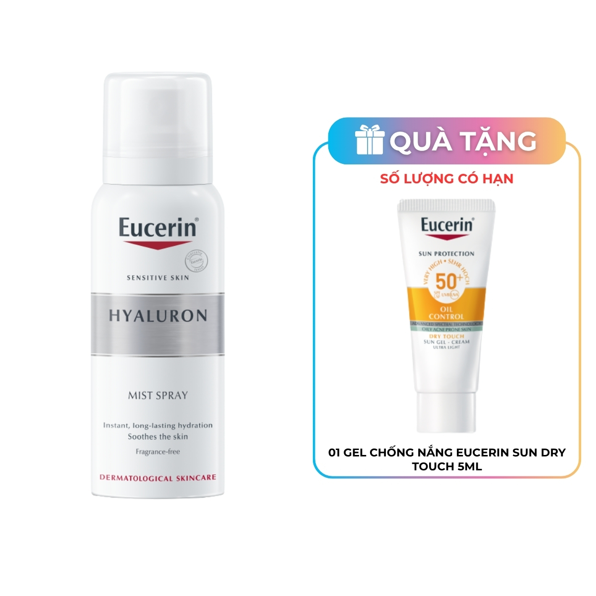 Xịt Khoáng Eucerin Hyaluron Mist Spray Cấp Ẩm Cho Da Nhạy Cảm 50ml