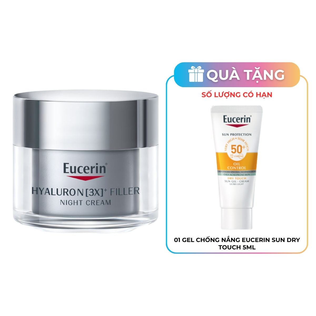 Kem Dưỡng Eucerin Giúp Giảm Nếp Nhăn Ban Đêm Anti - AGE Hyaluron (3x) + Filler 50ml