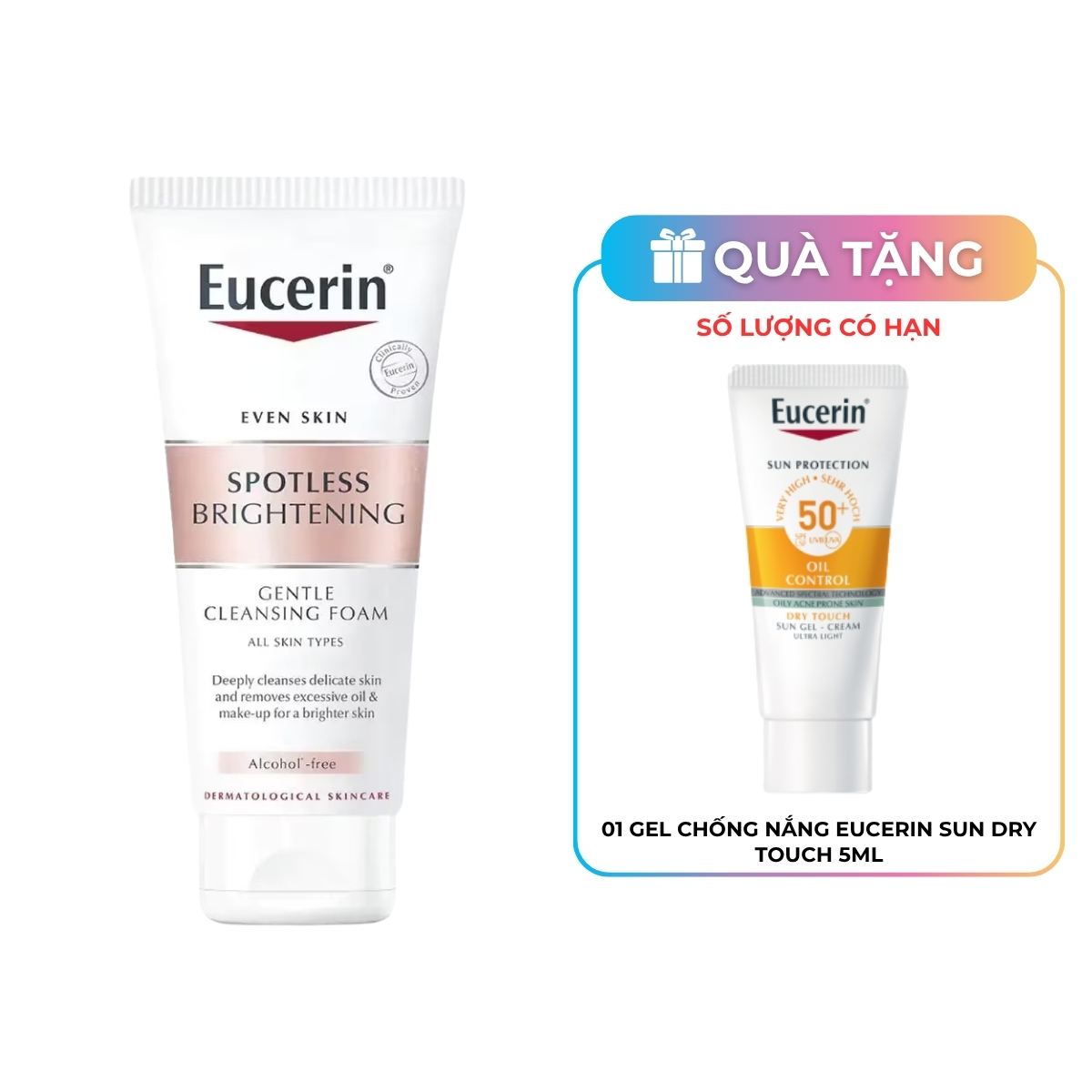 Sữa Rửa Mặt Eucerin Spotless Brightening Gentle Cleansing Foam Sáng Da 50g