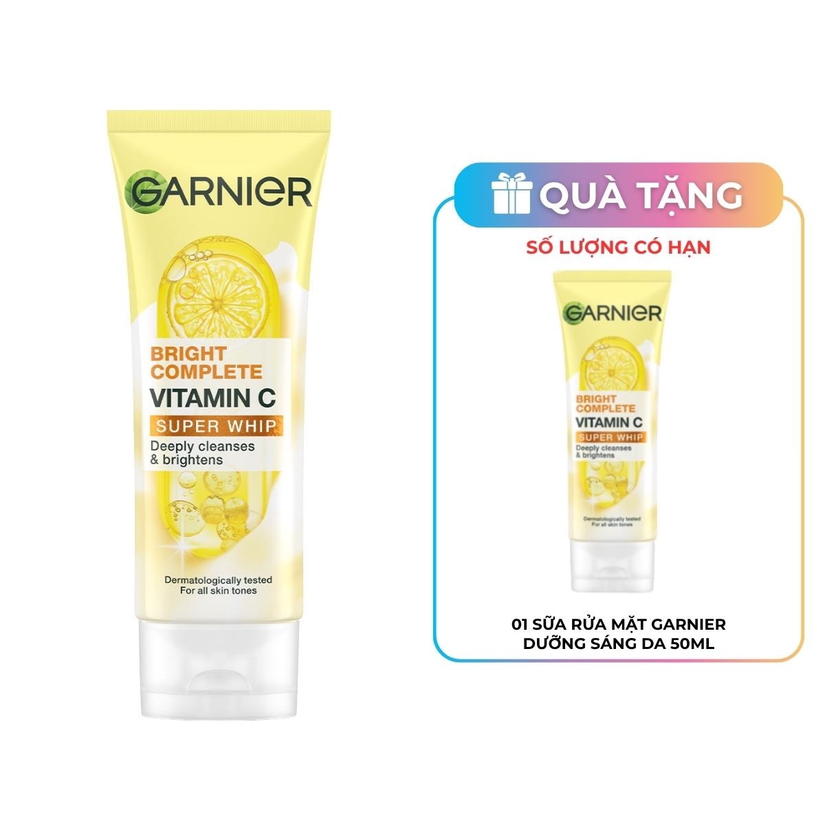 Sữa Rửa Mặt Garnier Vitamin C YuzuLemon Dạng Bọt 50ml