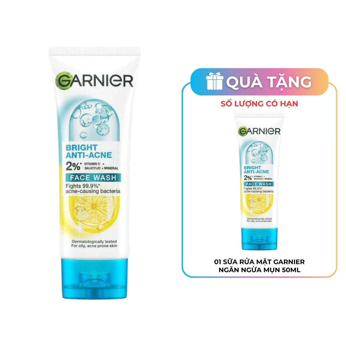 Sữa Rửa Mặt Garnier Ngừa Mụn Sáng Da 50ml