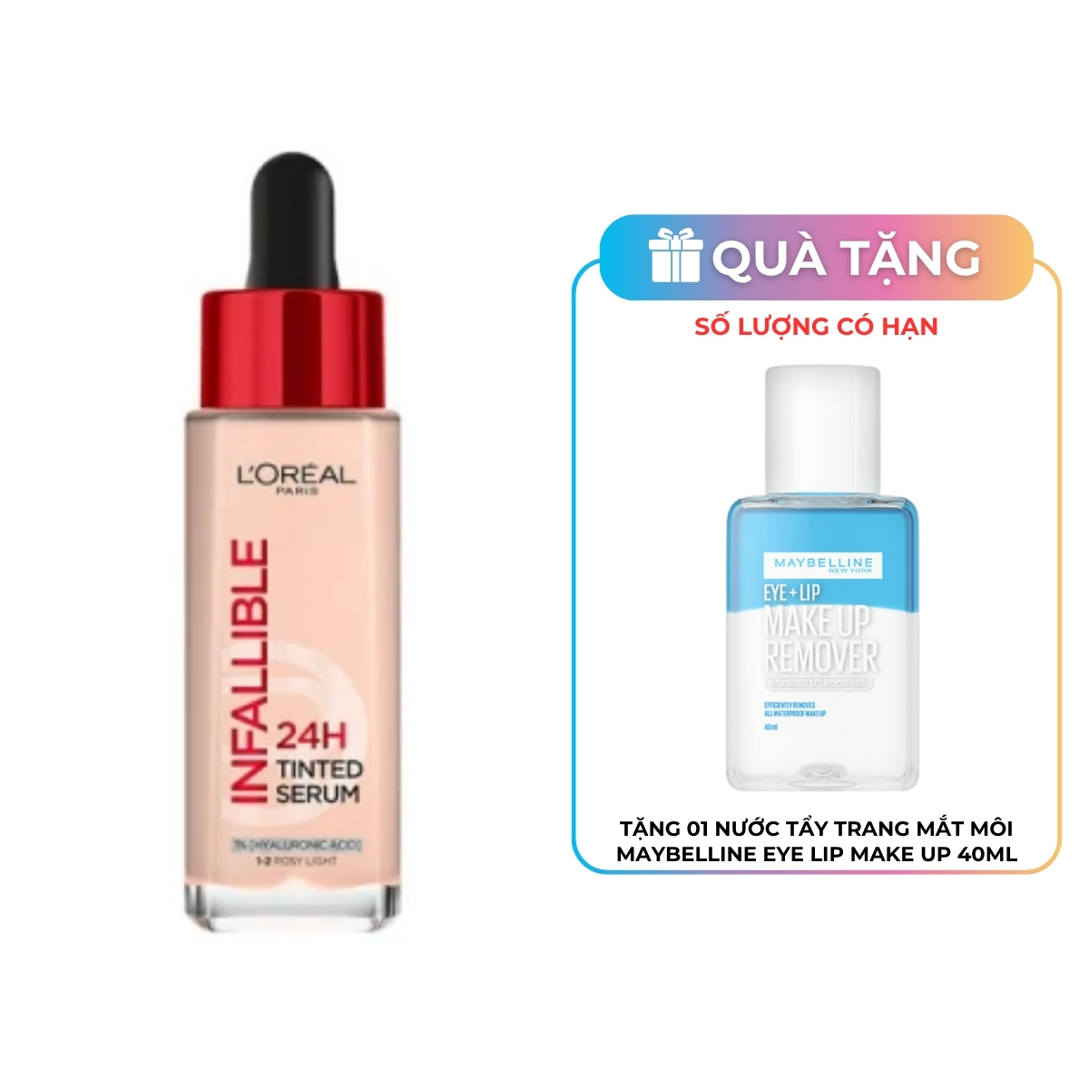 Kem Nền L'Oreal Paris Infallible 24H Tinted Serum - Rosy Light