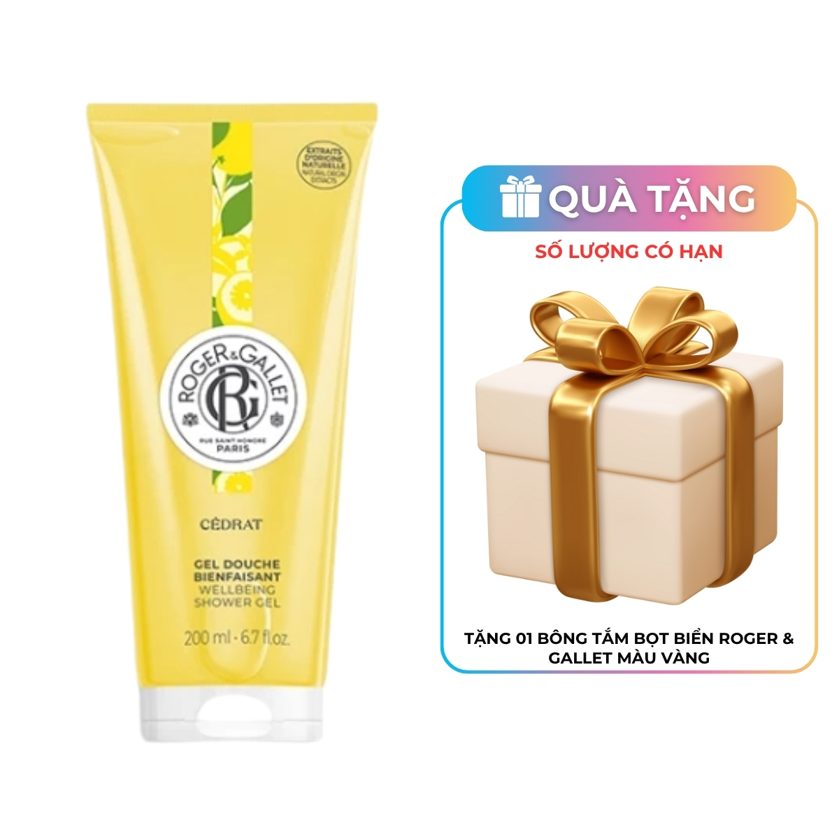 Gel Tắm Tạo Bọt Roger & Gallet Cedrat Wellbeing Shower 200ml