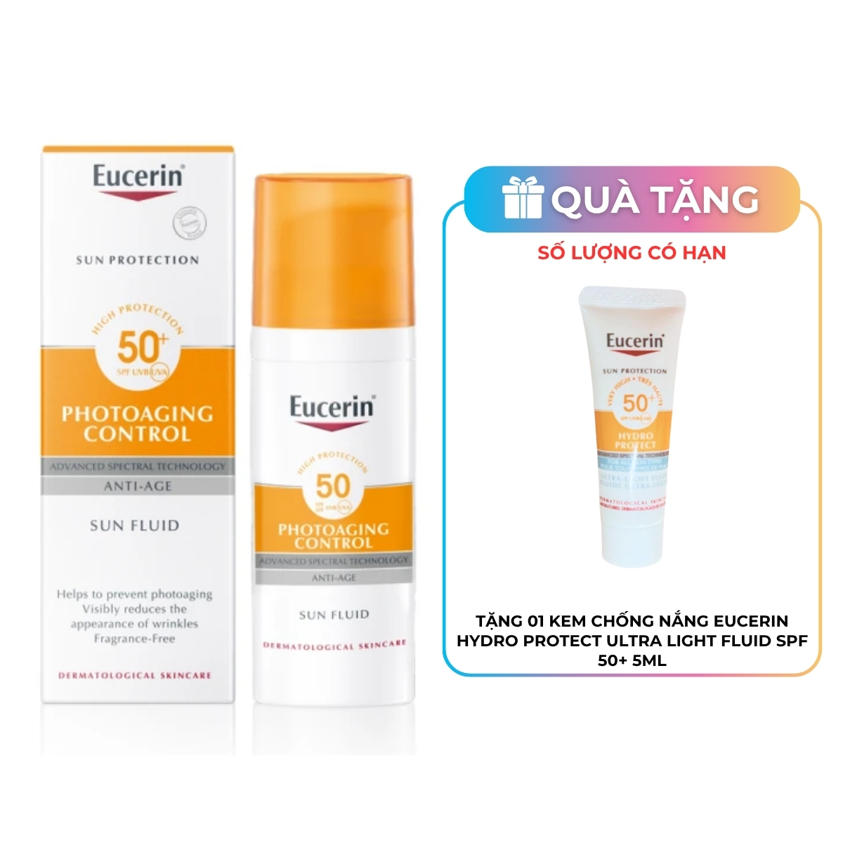 Kem Chống Nắng Eucerin Photoaging Control Sun Fluid Ngăn Ngừa Lão Hóa 50ml