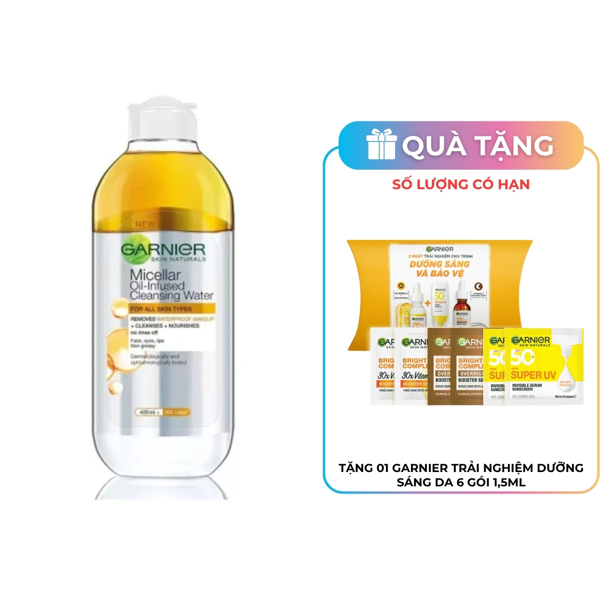 Nước Tẩy Trang Garnier Micellar Oil Infused Cleansing Water 400ml