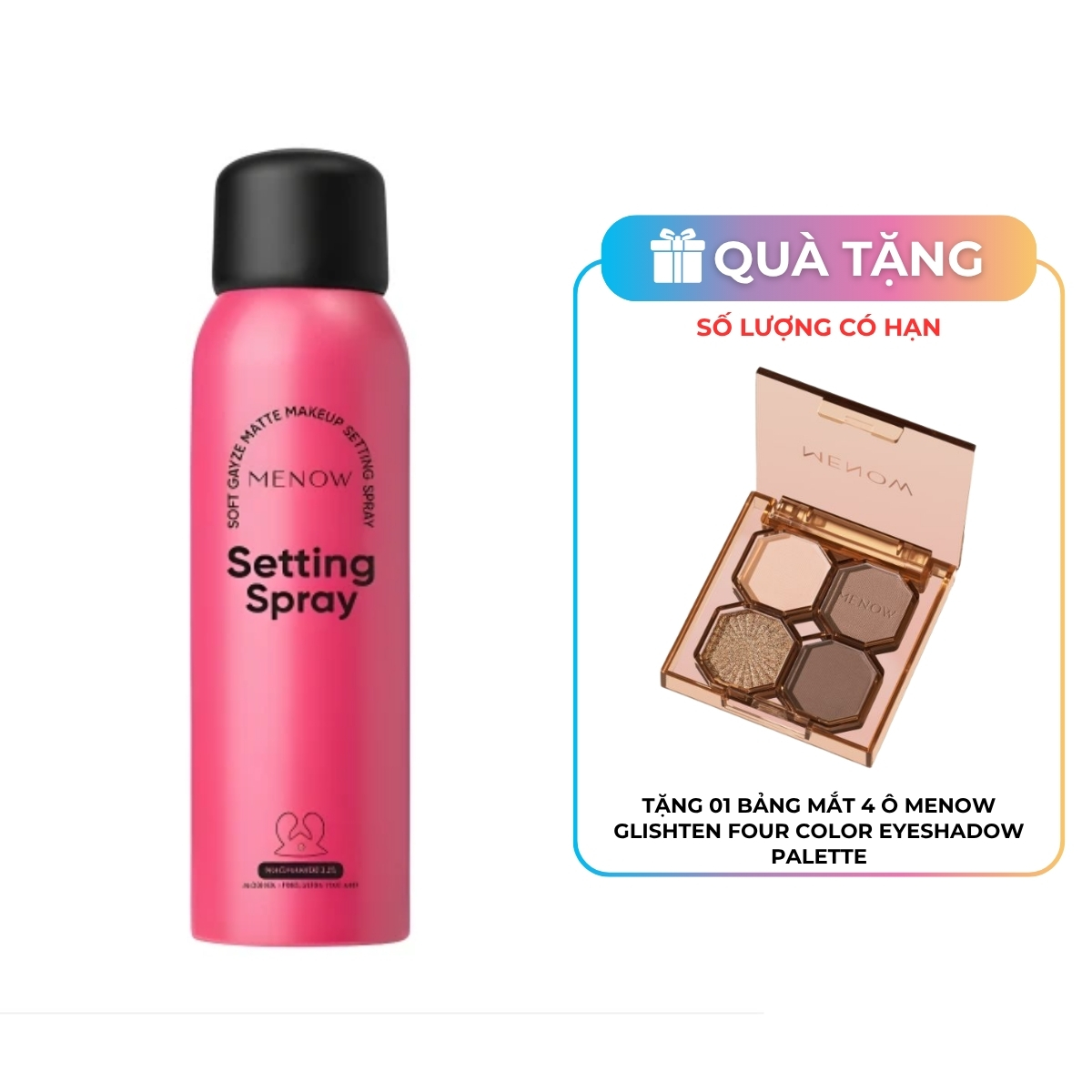 Xịt Khóa Nền Menow Soft Gayze Matte Makeup Setting Spray 100ml