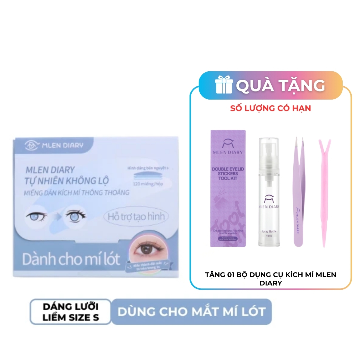 Kích Mí Mlen Diary - Dáng Lưỡi Liềm Size S