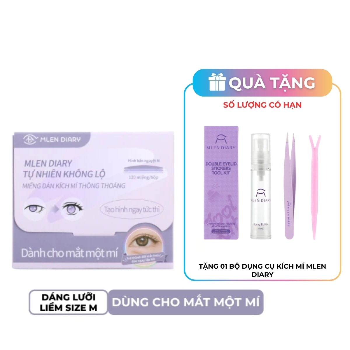 Kích Mí Mlen Diary - Dáng Lưỡi Liềm Size M