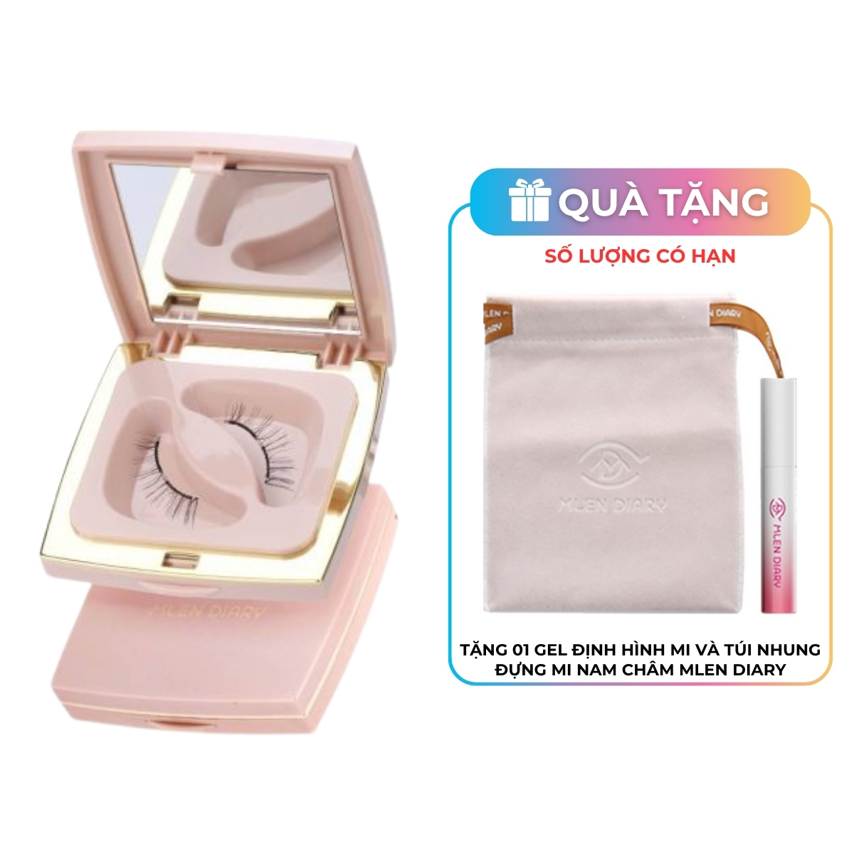 Mi Giả Mlen Diary Nam Châm Từ Tính - Mi Tự Nhiên