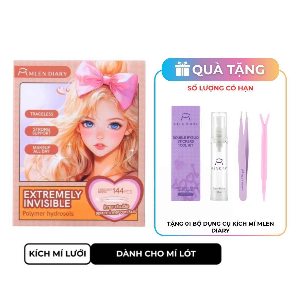 Kích Mí Mlen Diary Hình Lưỡi Liềm Đa Năng