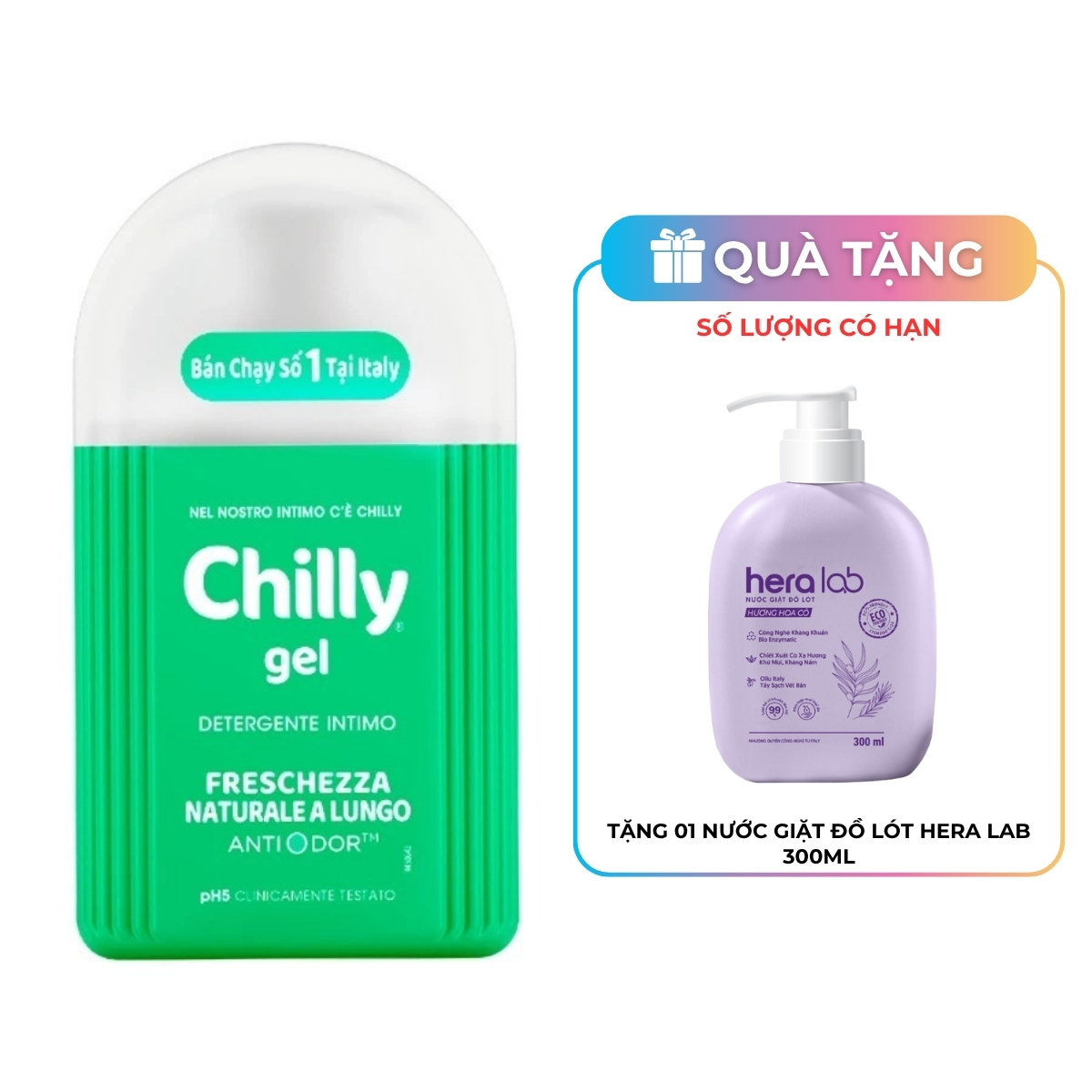 Dung Dịch Vệ Sinh Chilly 200ml - Màu Sắc:Xanh Lá - Tươi Mát (Mã Mới)