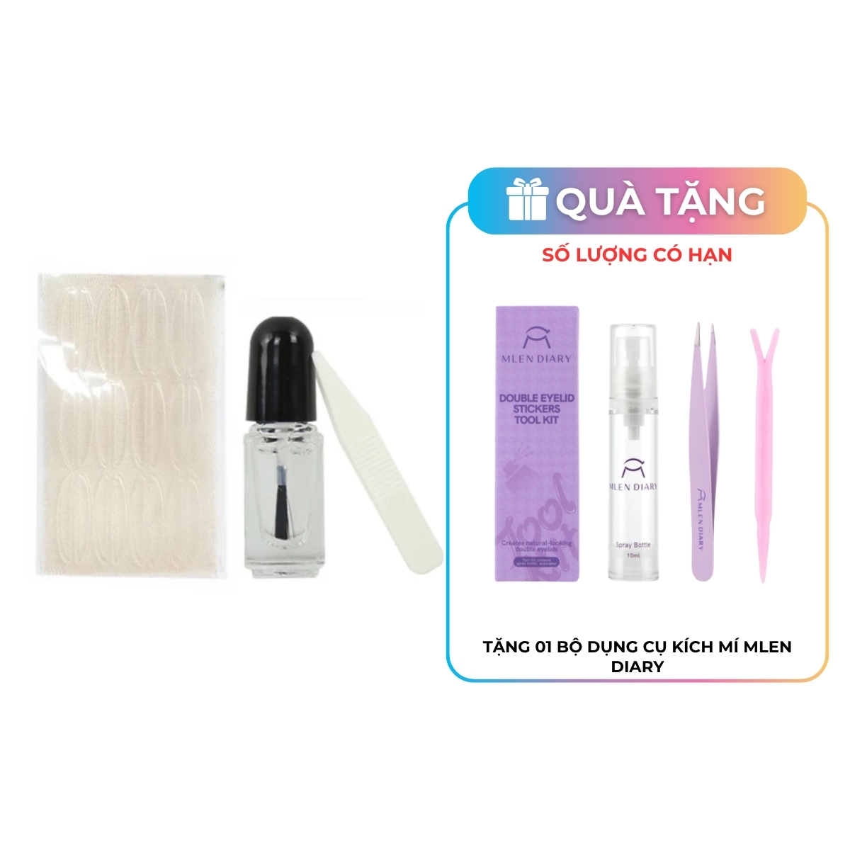 Miếng Dán Kích Mí Vacosi Invisible Fiber Tape VM16 Dạng Lưới Kèm Keo Dán