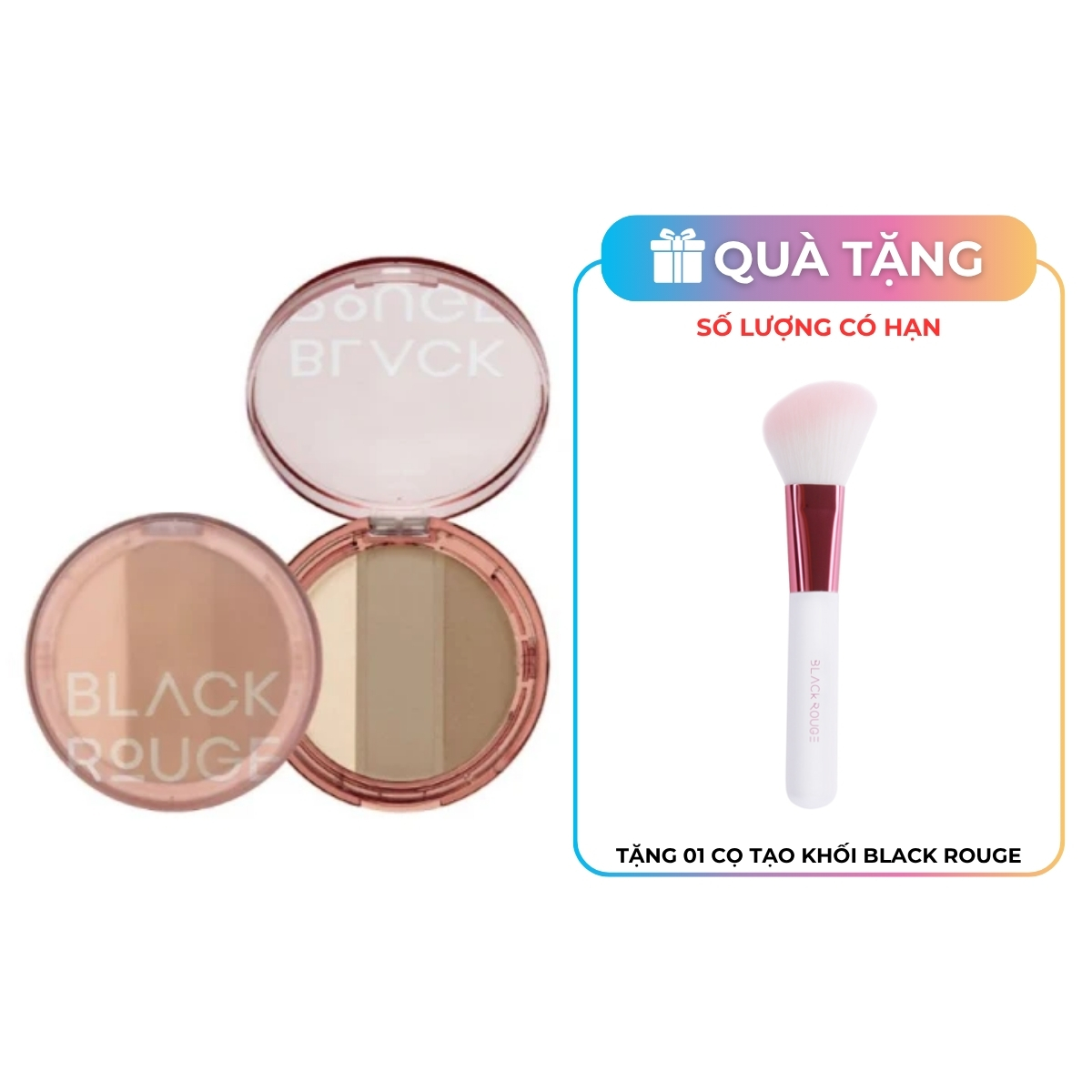 Tạo Khối Và Bắt Sáng Black Rouge Up And Down Triple Contouring - U01