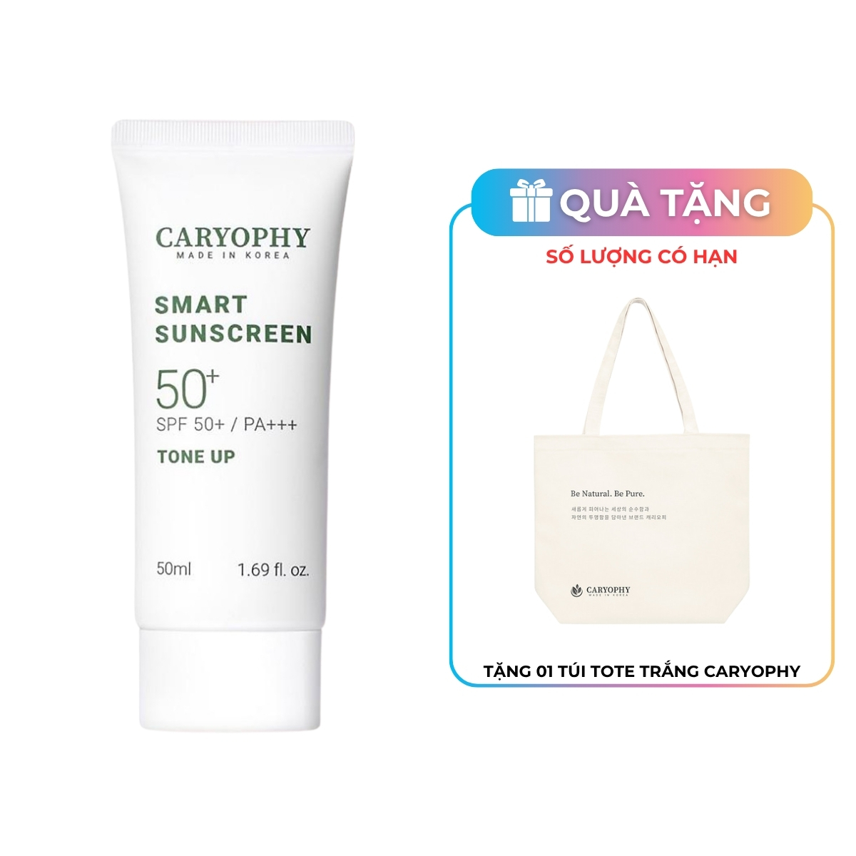 Kem Chống Nắng Caryophy Smart Tone Up Ngừa Mụn 50ml