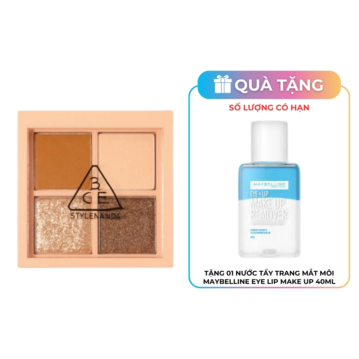 Phấn Mắt 3CE Mini Multi Eye Color Palette 03 Almond Fudge 4 Ô 3.2g