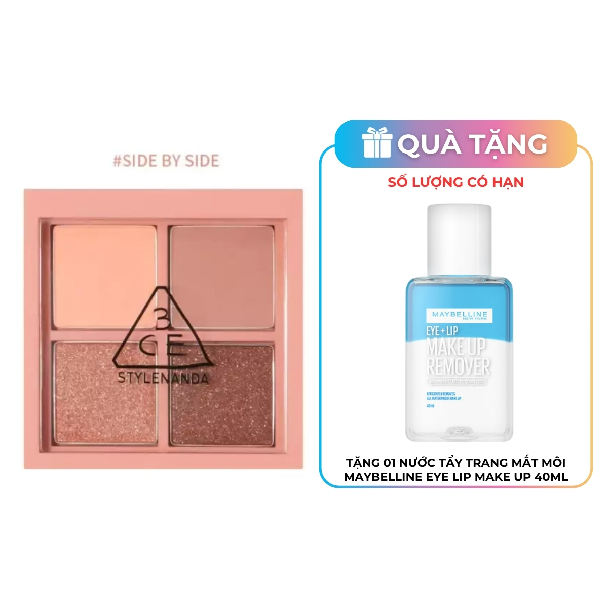 Phấn Mắt 3CE Mini Multi Eye Color Palette 4 Ô 3.2g - Màu Sắc: SIDE BY SIDE