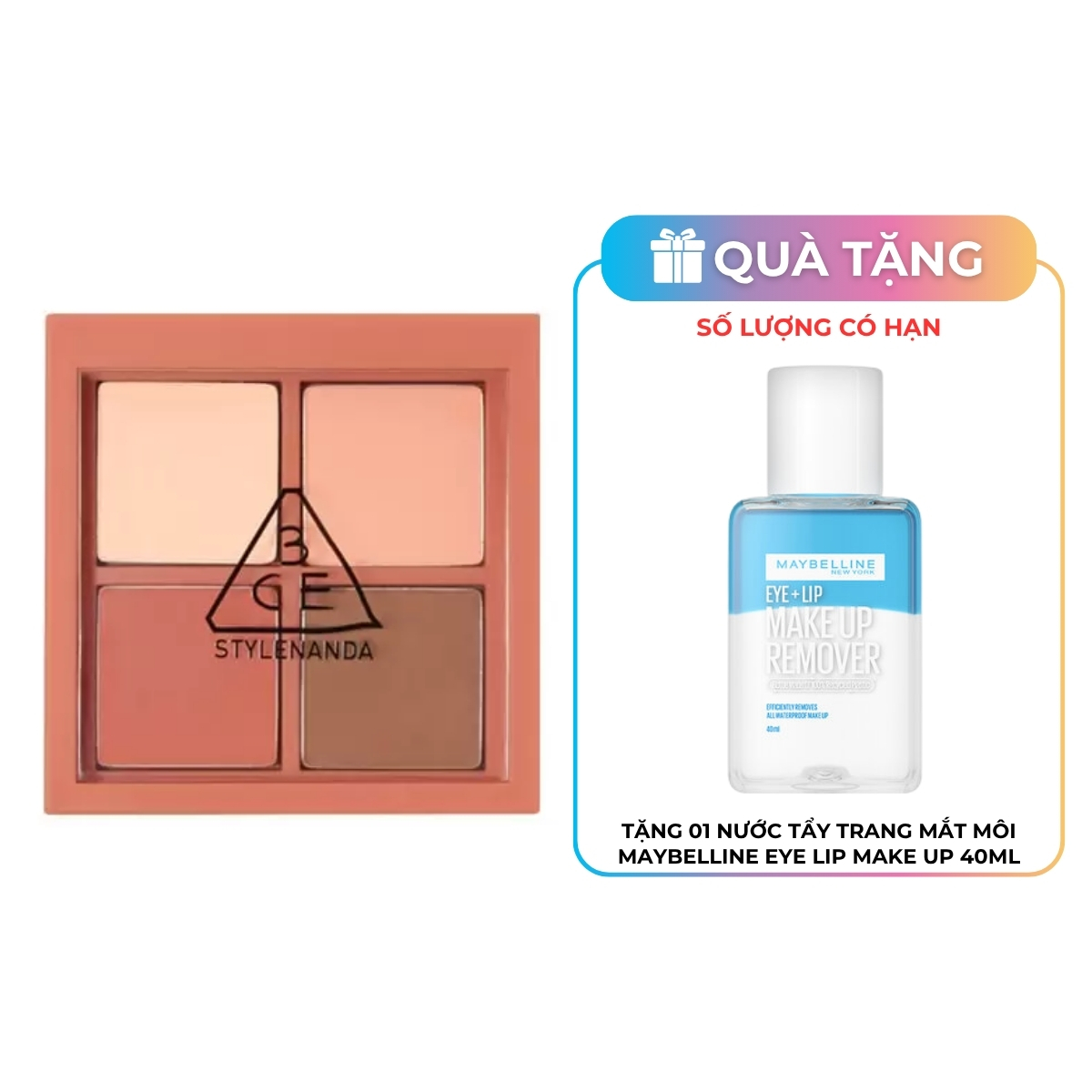 Phấn Mắt 3CE Mini Multi Eye Color Palette 04 Rose Latte 4 Ô 3.2g