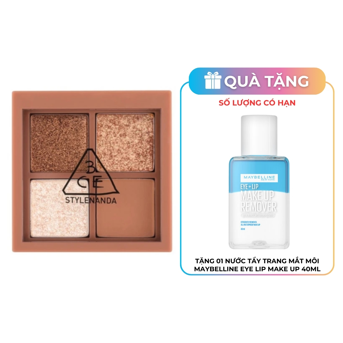 Phấn Mắt 3CE Mini Multi Eye Color Palette 4 Ô 3.2g #Casual Talk