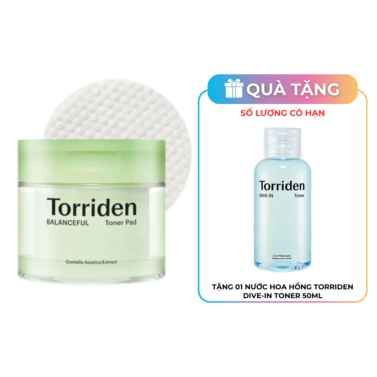 Nước Hoa Hồng Torriden Dạng Miếng Balanceful Toner Pad (60 Miếng)