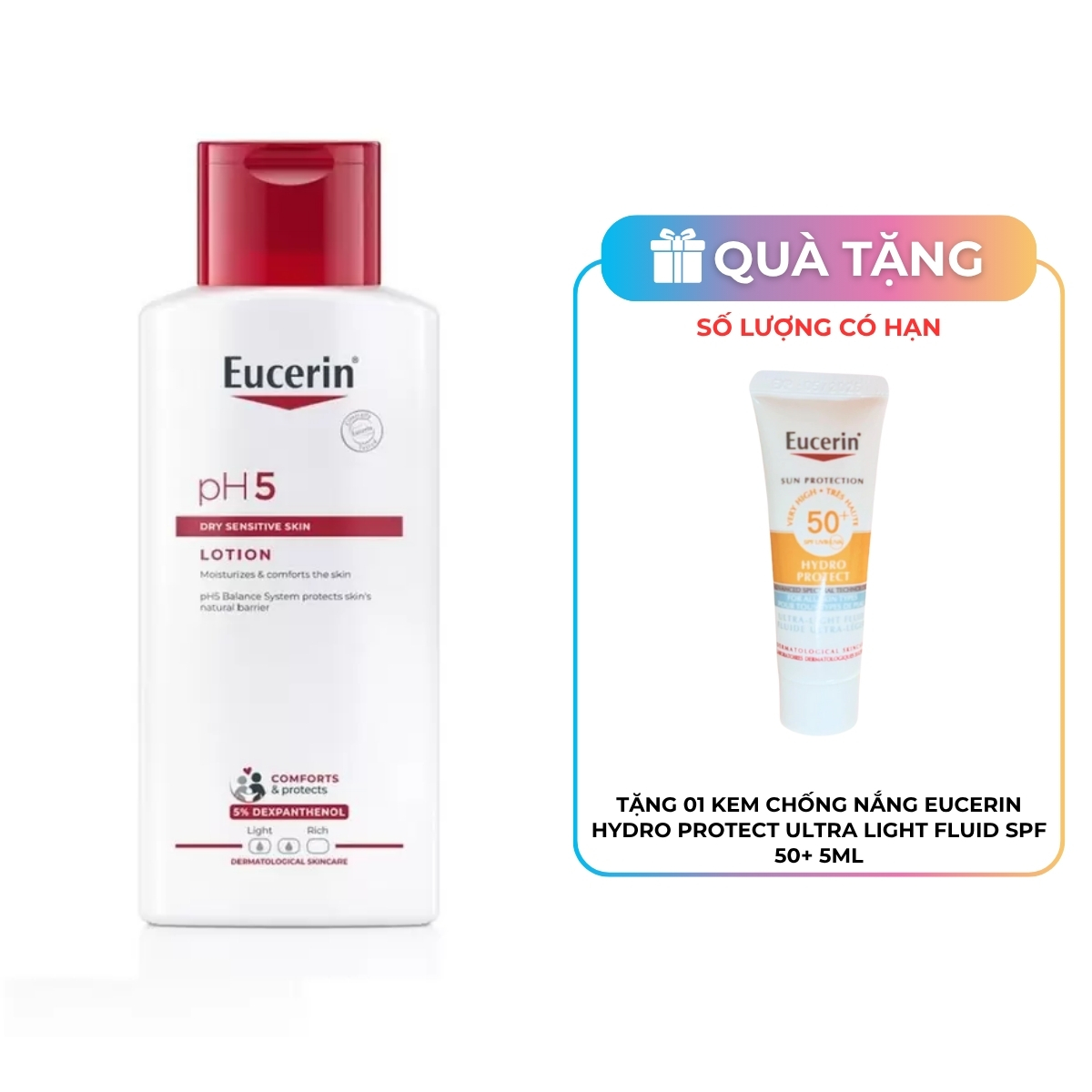 Sữa Dưỡng Thể Eucerin pH5 Lotion Cho Da Nhạy Cảm 250ml