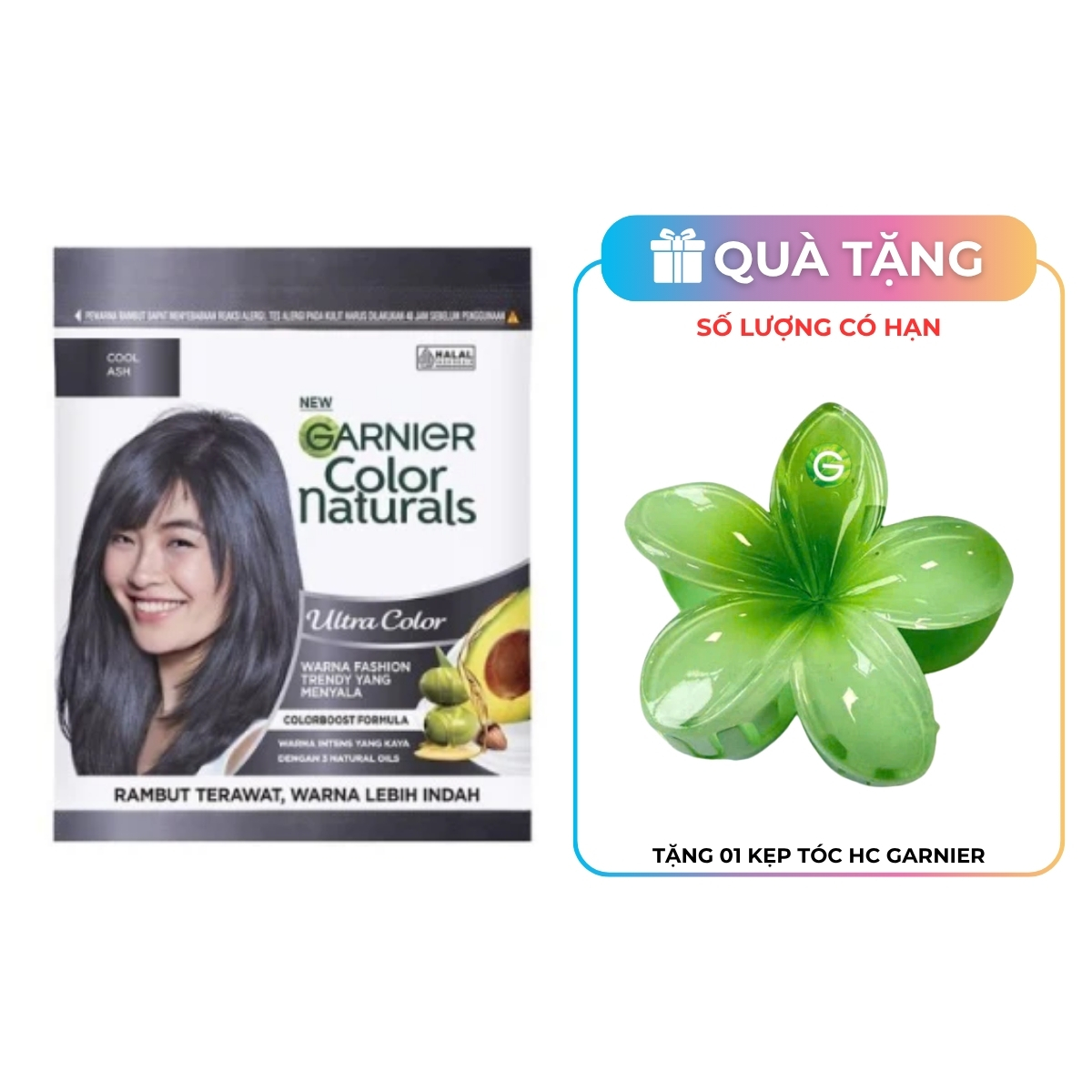 Kem Nhuộm Tóc Garnier Color Naturals Ultra Color - Cool Ash - Xám Khói