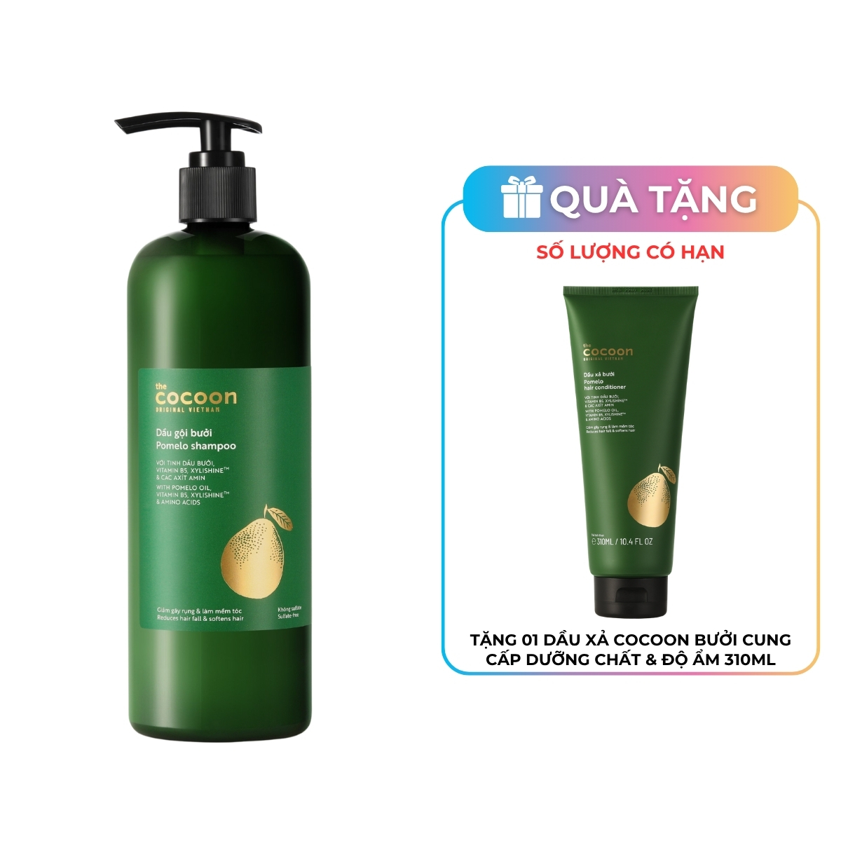 Dầu Gội Cocoon Bưởi Cung Cấp Dưỡng Chất & Độ Ẩm 500ml