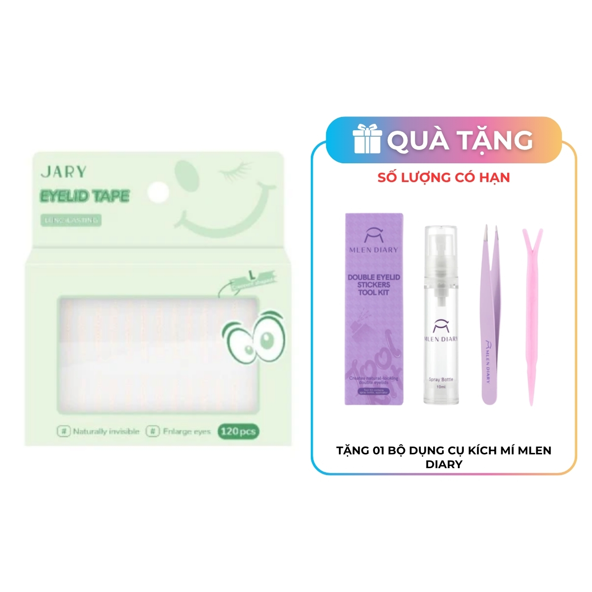 Miếng Dán Kích Mí Jary 120 Miếng - Size L